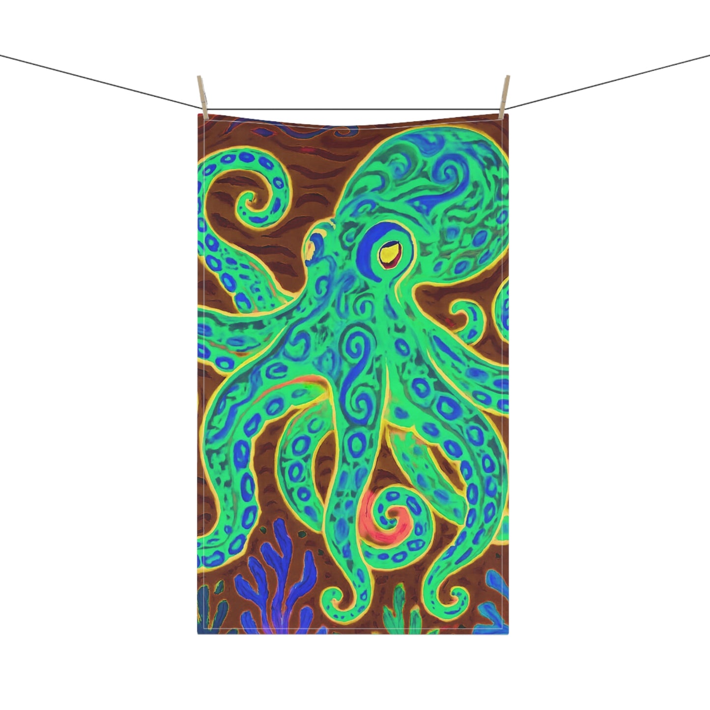 Tea Towels (cotton, poly), Gamma Kraken Joe