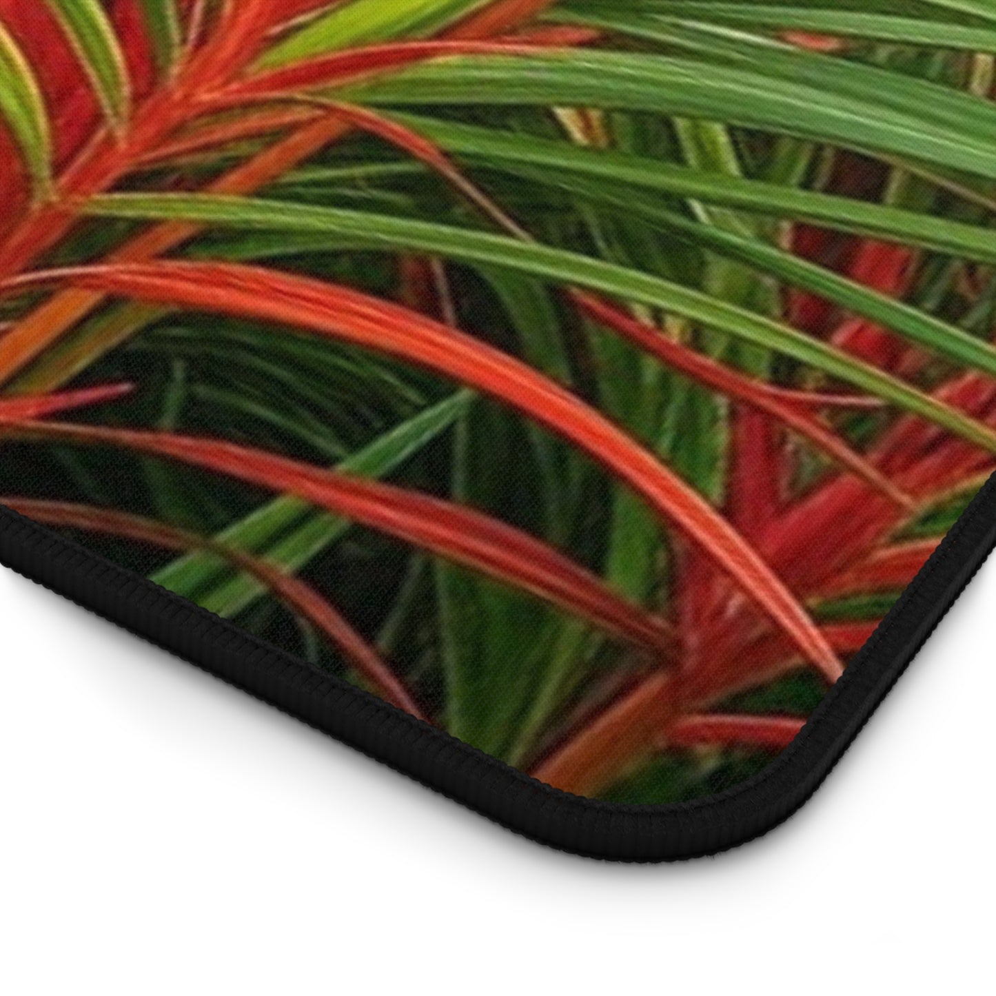 Tropical Desk Mat, 3 Sizes - Rainforest Design, Perfect for Home Office / Red Flame Palms