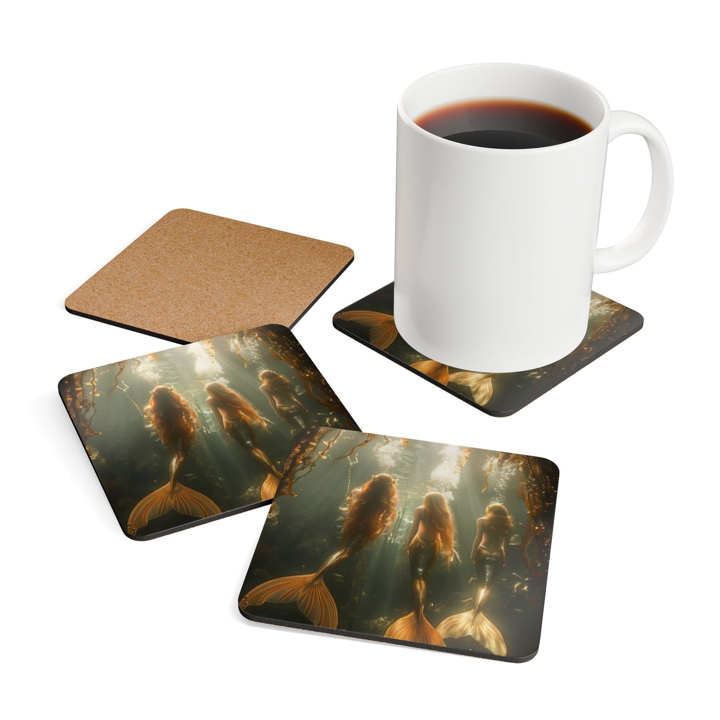 Coaster Set - Three Mermaid Sisters