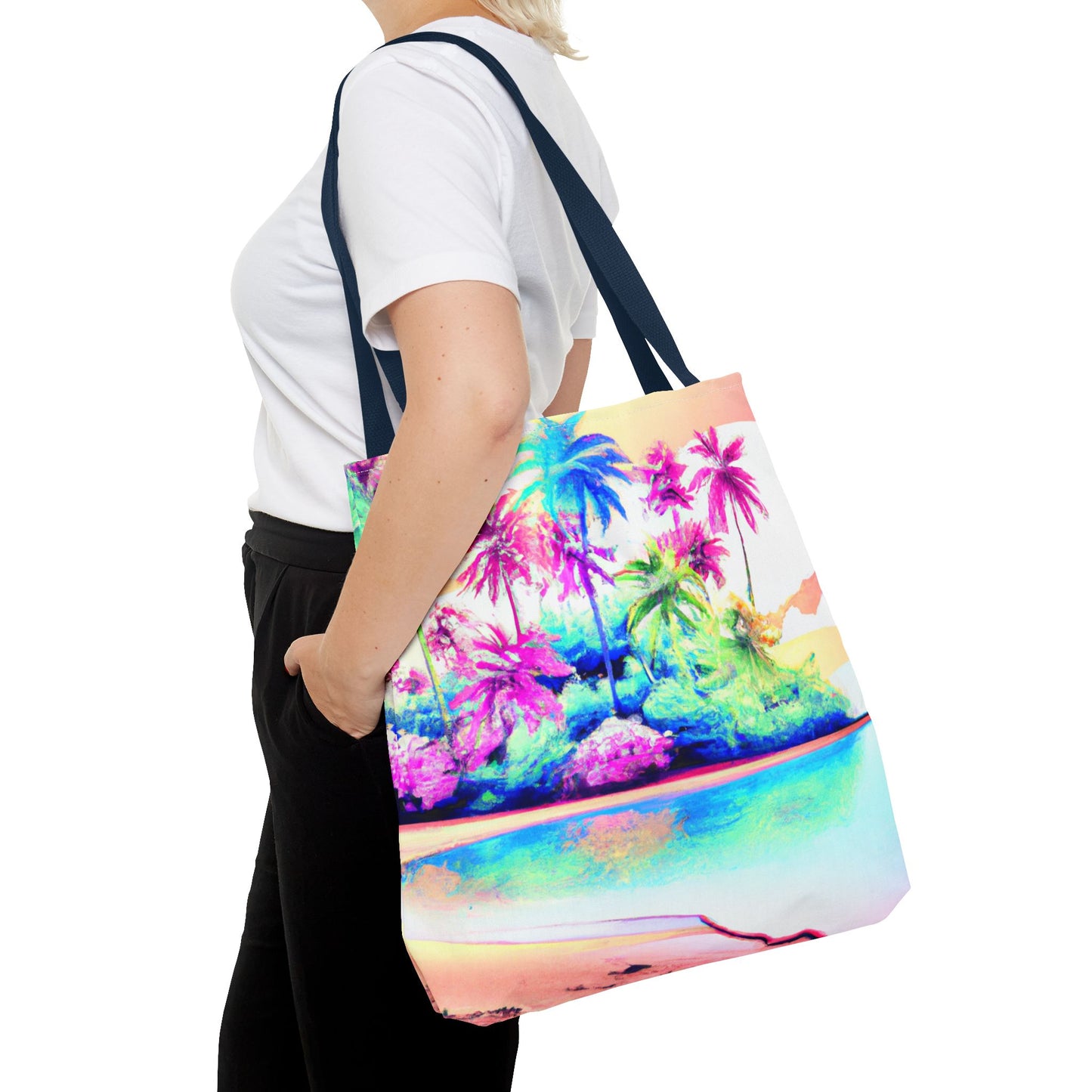 Watercolor Beach Tote Bag - 3 Sizes
