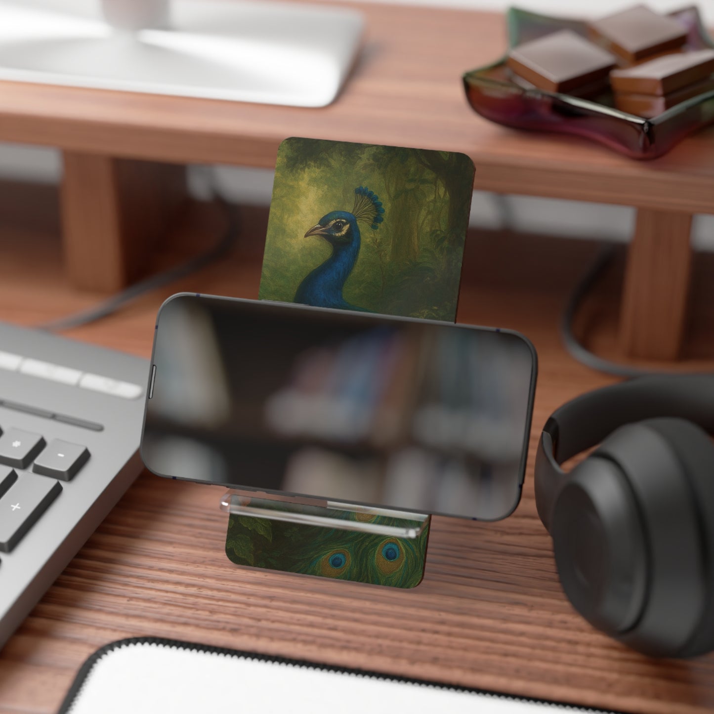 Mobile Display Stand for Smartphones, Peacock
