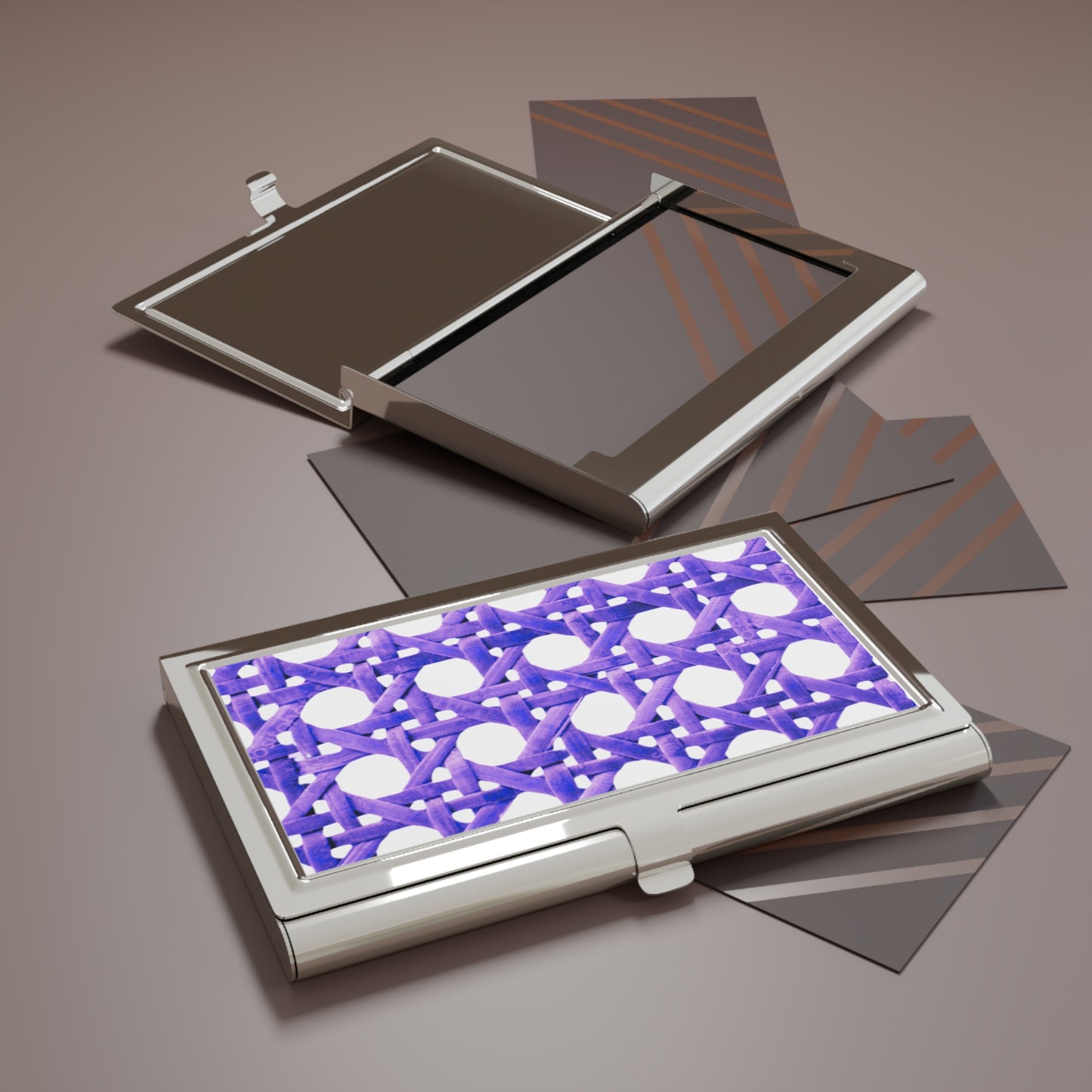 Business Card Holder/Case ~ Beach Chair Wicker, Purple