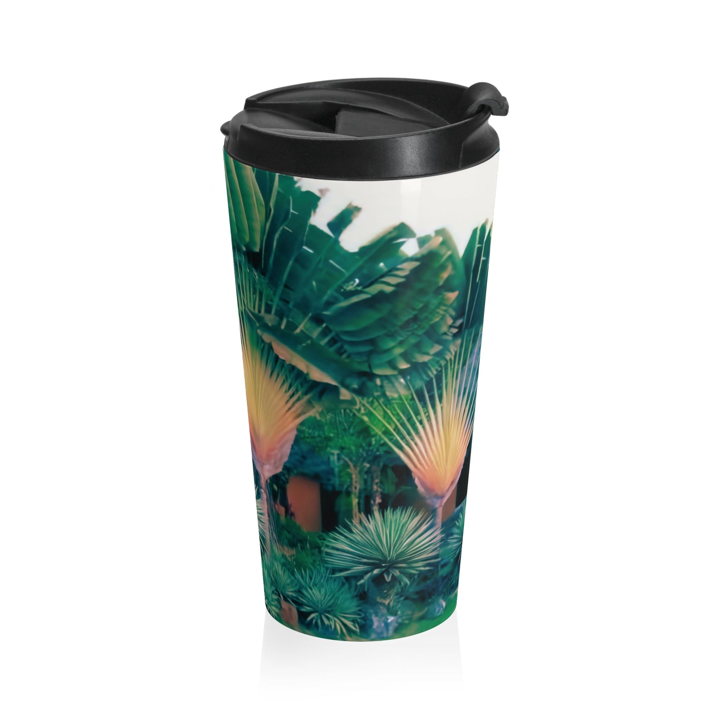 15 oz. Stainless Steel Travel Mug / Palms in Miami