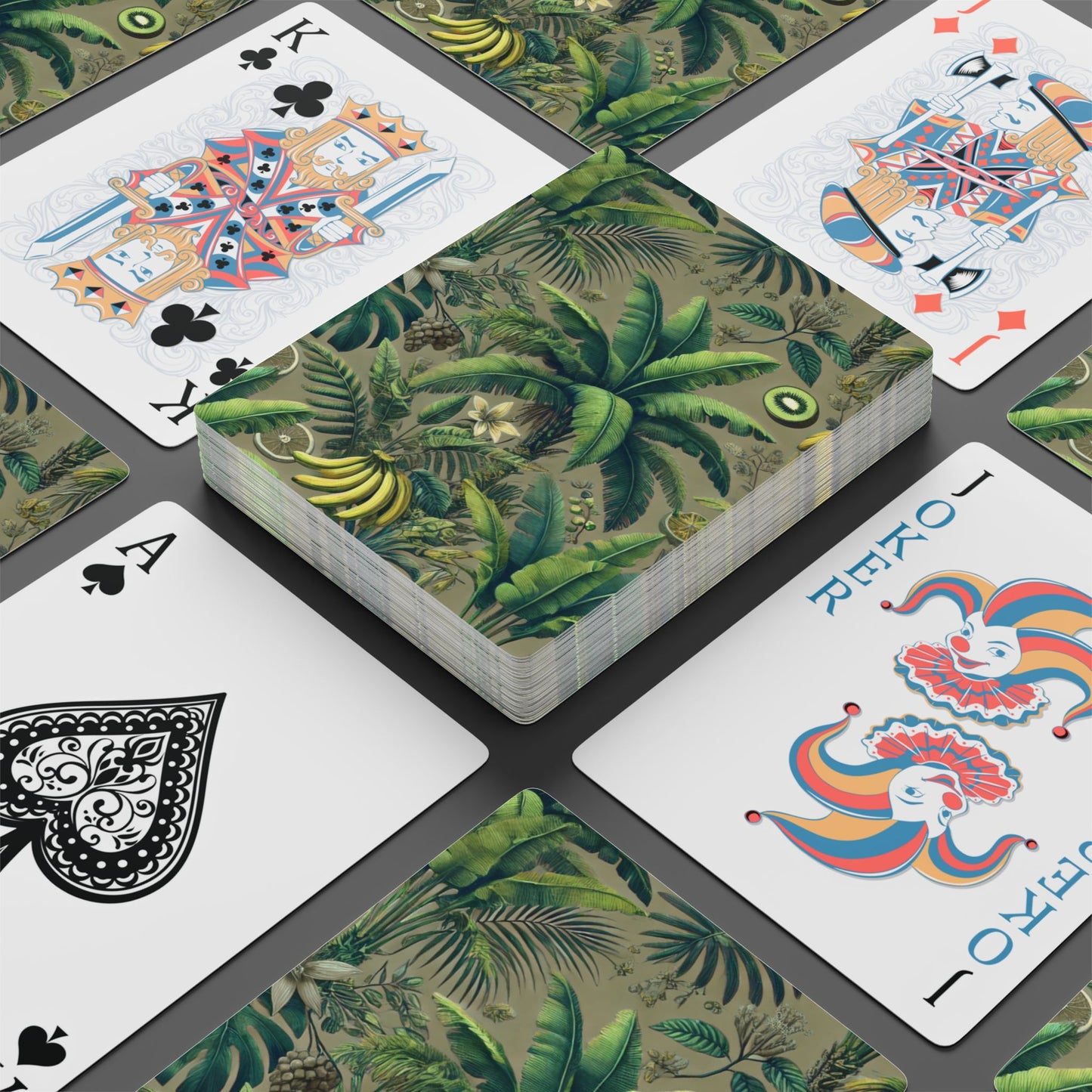 Poker Playing Cards - More Tropical Fruit, Taupe