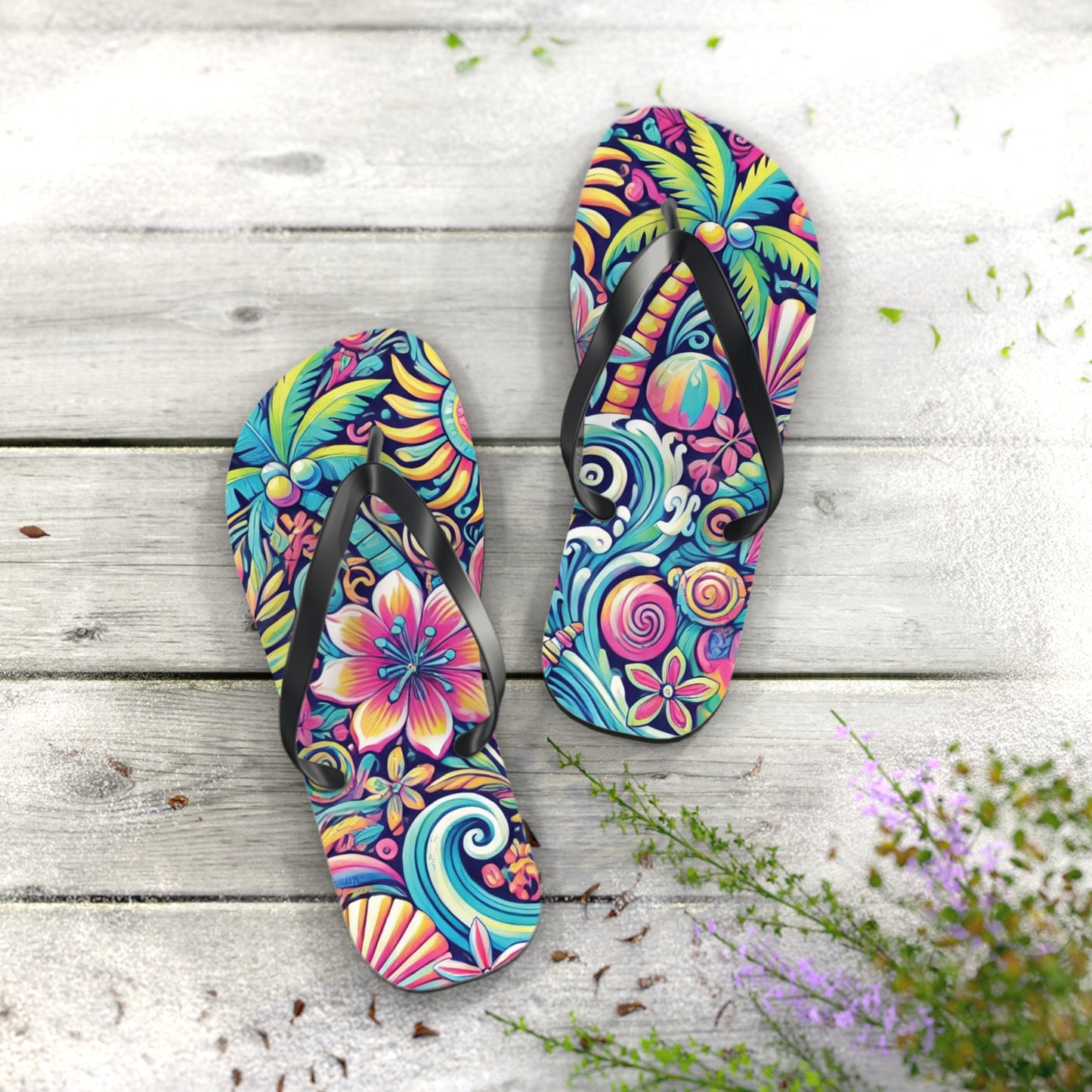 Flip Flops - Happy Tropics/Macro