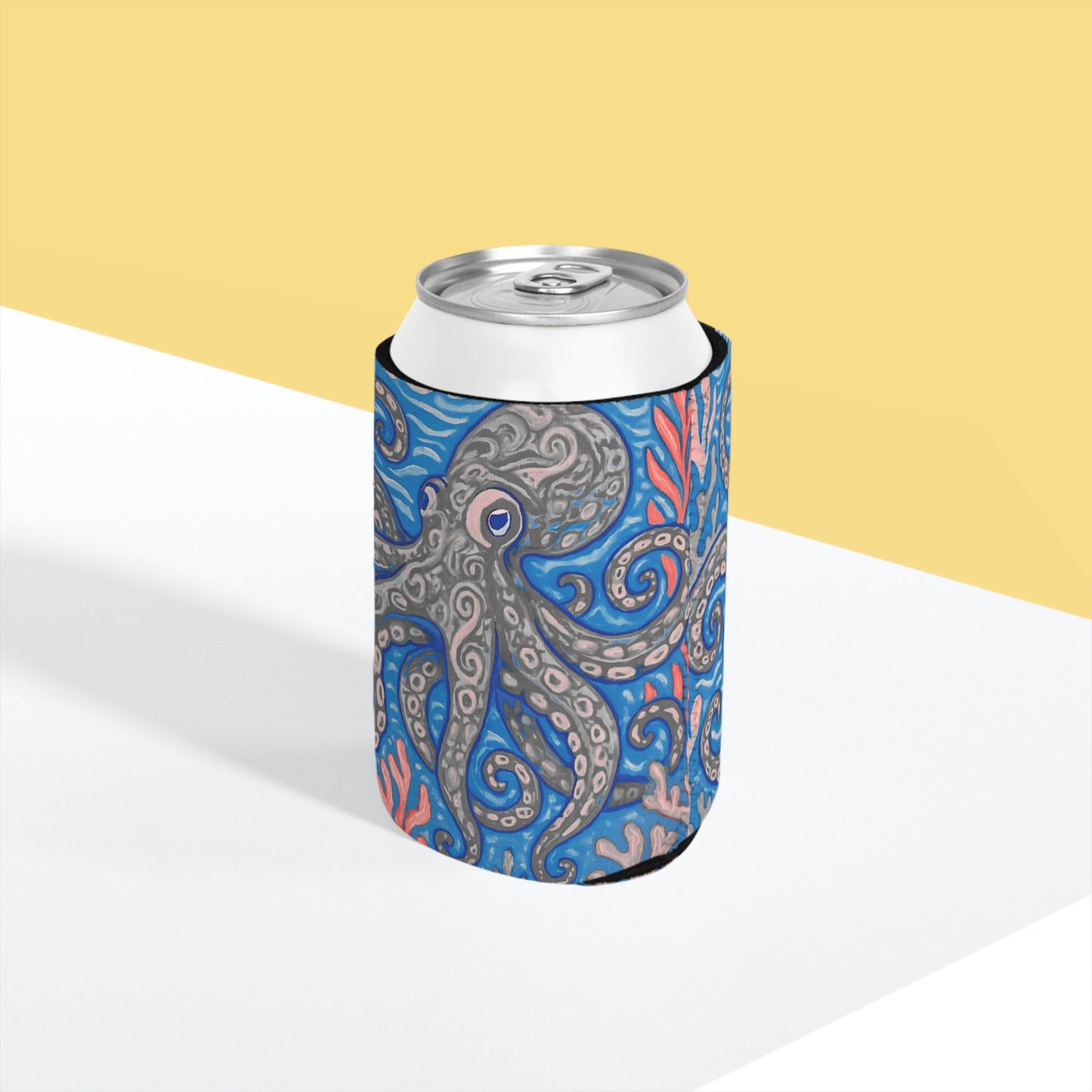 Octopus Kraken Joe/Slate Can Cooler Sleeve - Perfect for Outdoor Picnics