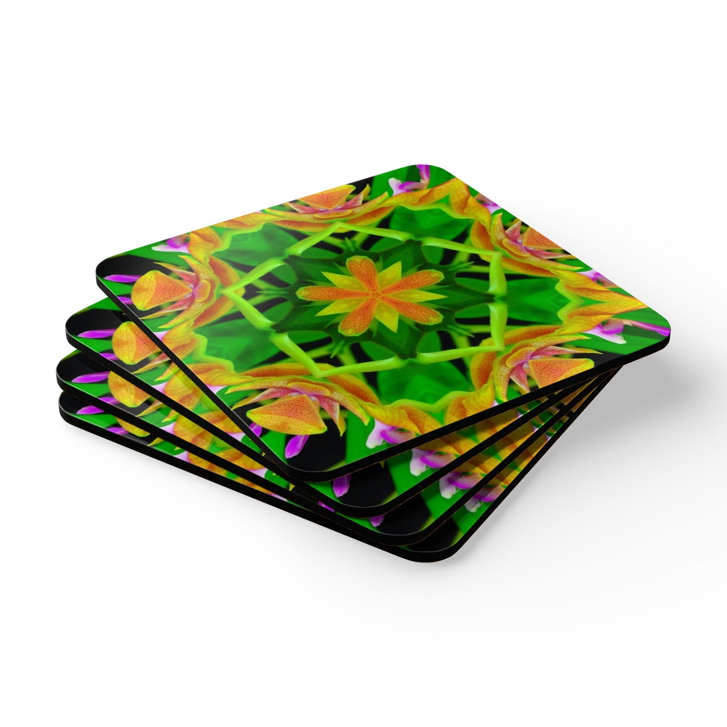 Coaster Set - Orchid Kaleidoscope #2