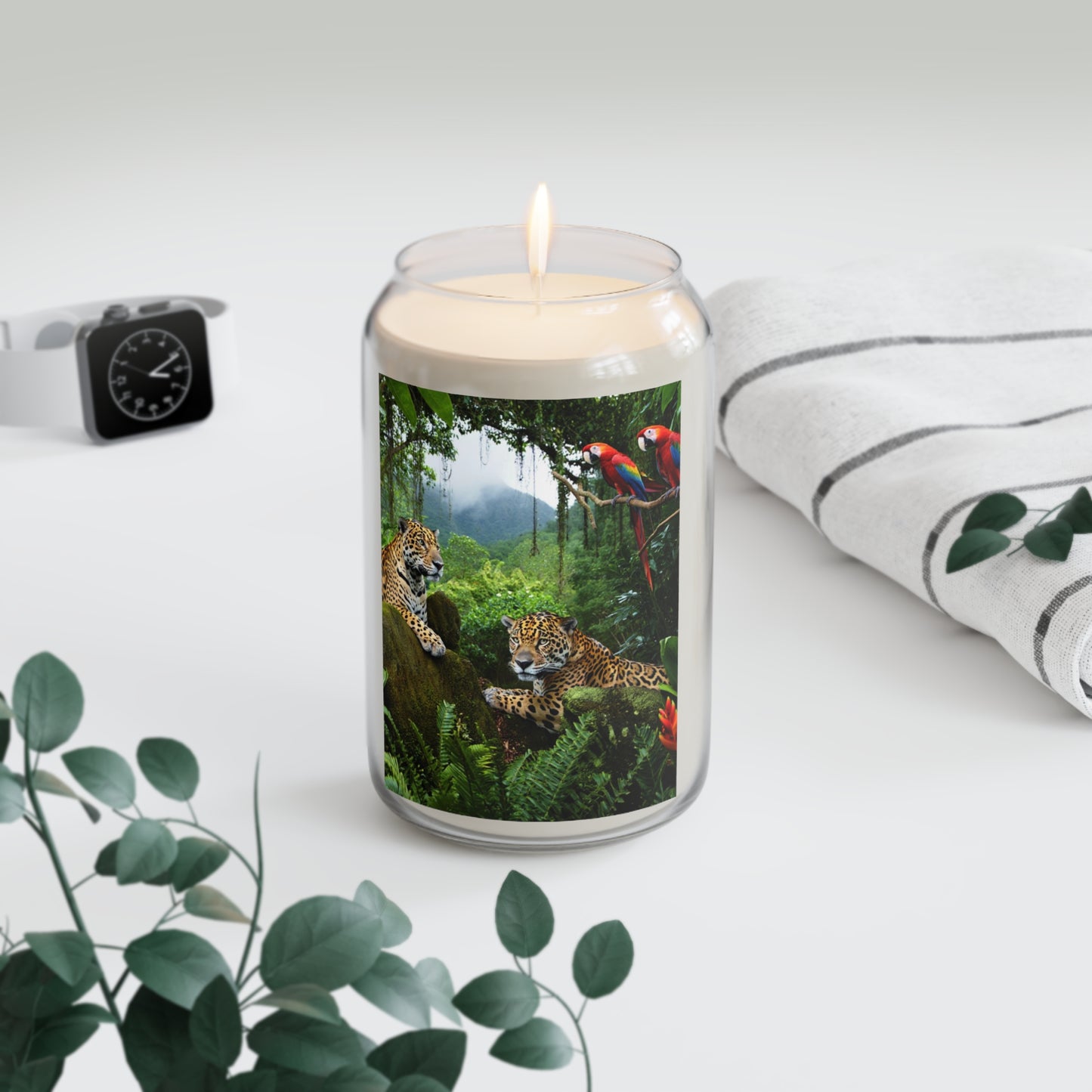 Scented Candle, 13.75oz - Jaguars and Parrots