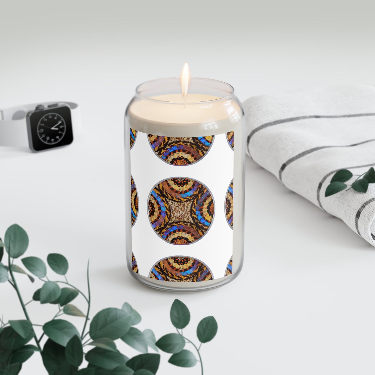 Scented Candle, 13.75oz - Real Butterfly Wing Plate #3