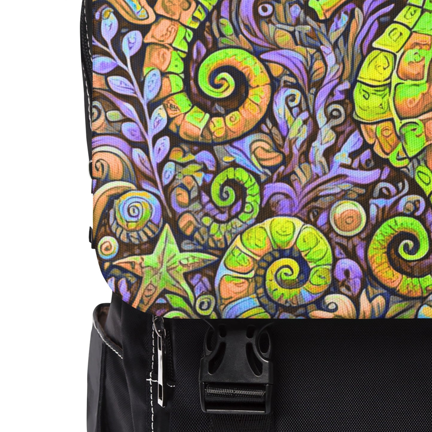 Seahorse Trio/Purple Casual Backpack - Perfect for Everyday Adventures