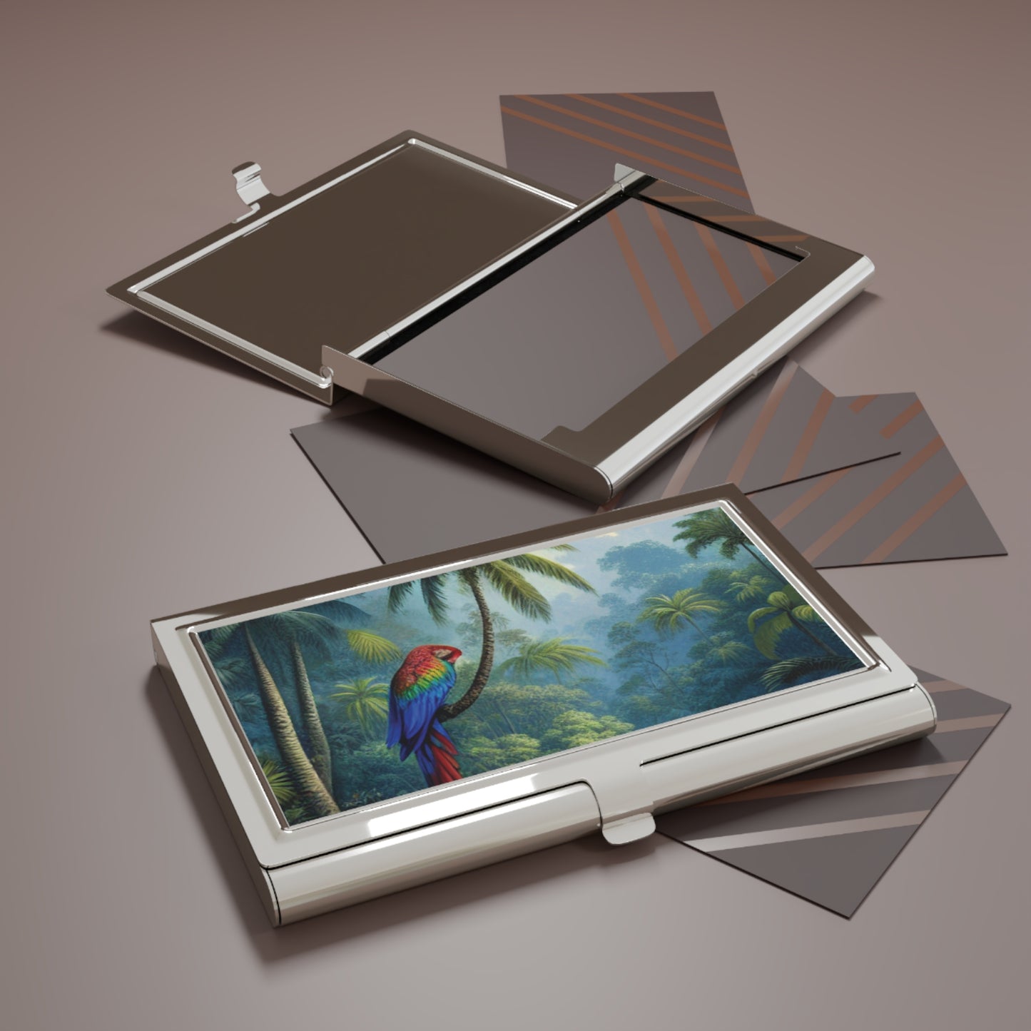 Business Card Holder/Case - Rainforest Sleeping Beauty Parrot