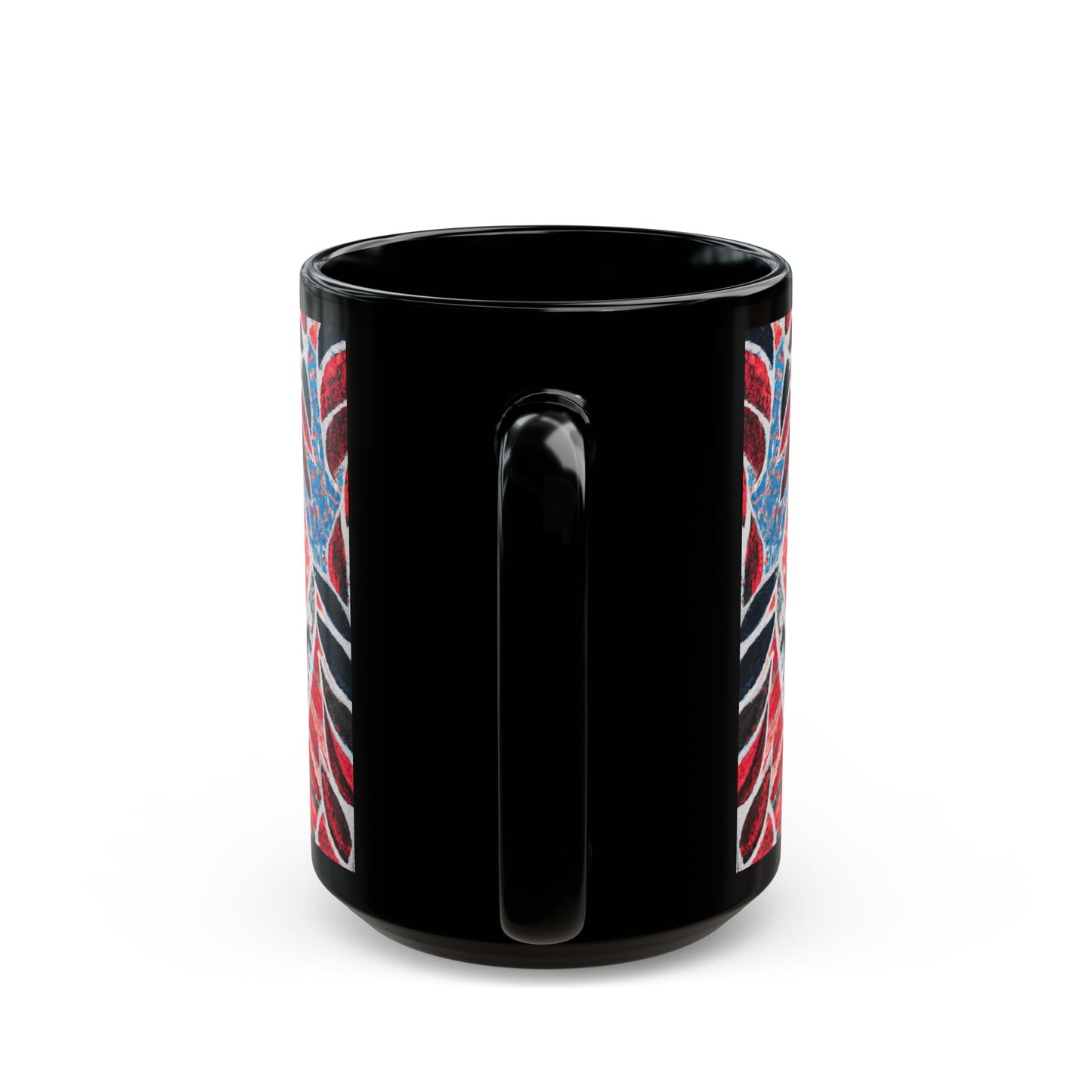 Black Coffee Mug - Amazon Whimsy, Red