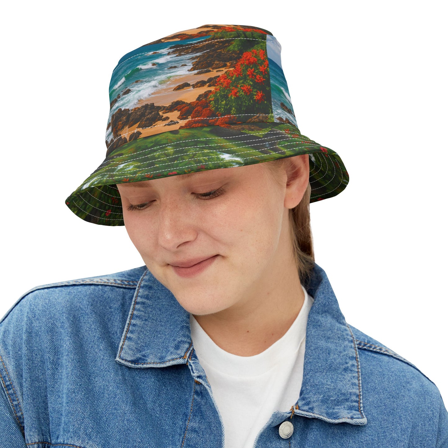 Meet You There / Polyester Bucket Hat for Beach Lovers