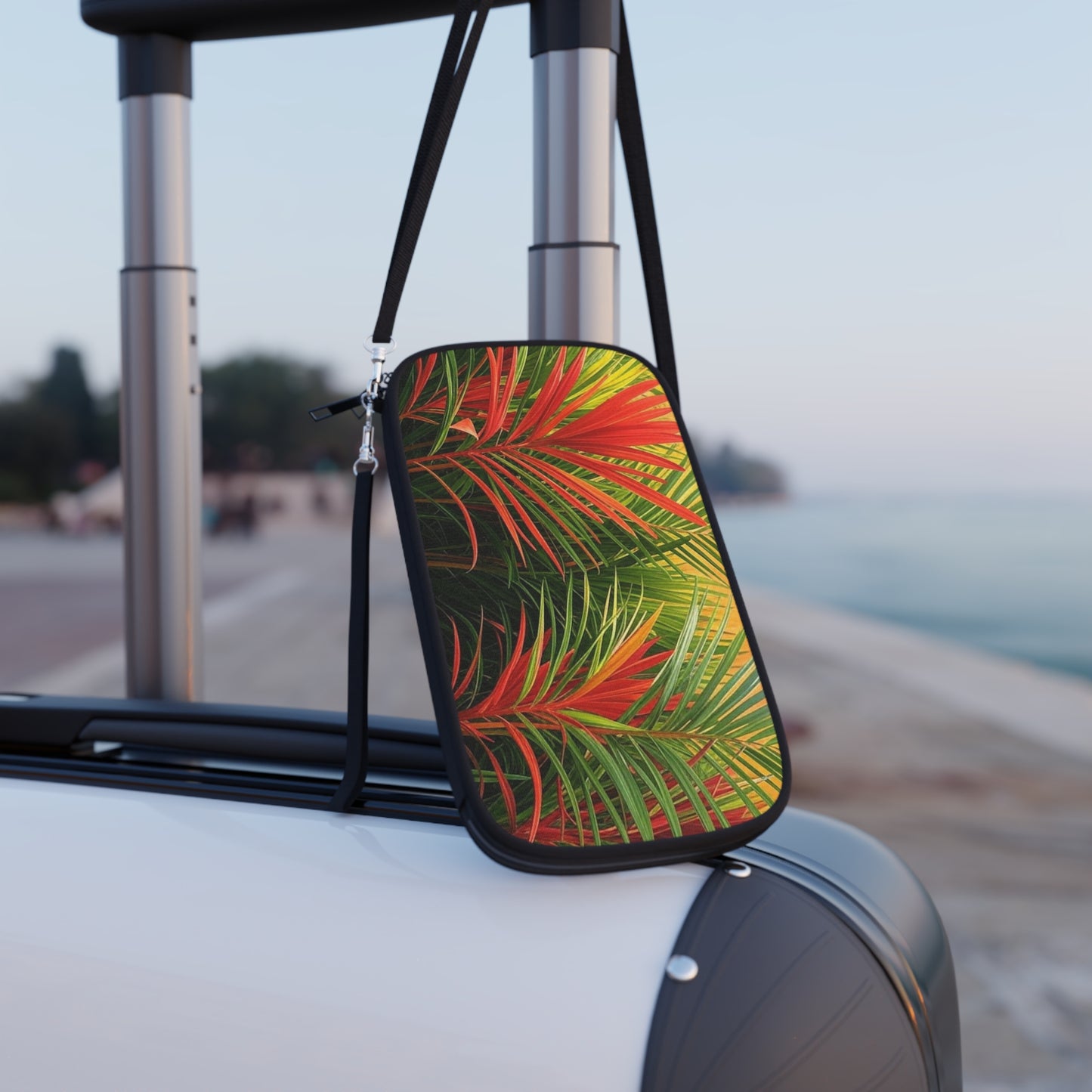 Passport Wallet - Red Flame Palms