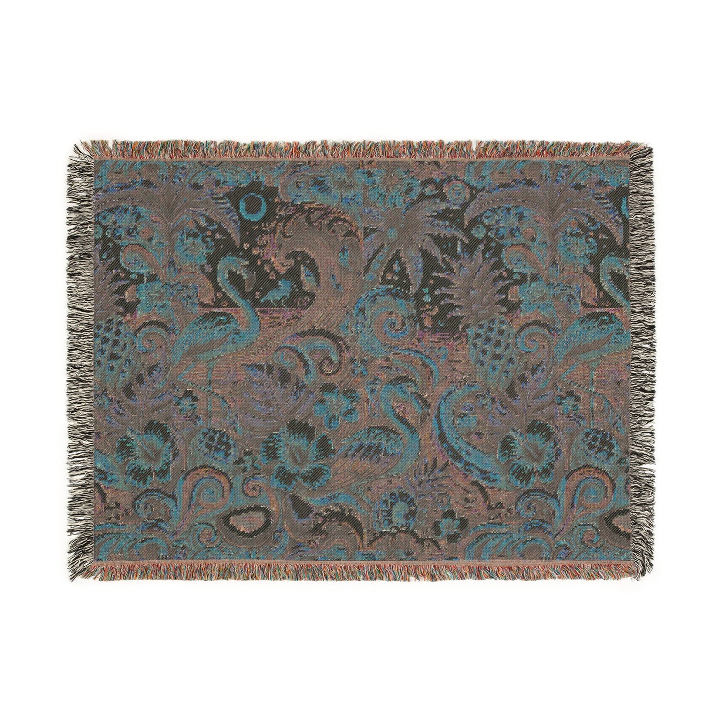 Woven Blanket, 3 Sizes - Tropical Home Decor / Flamingo Waves