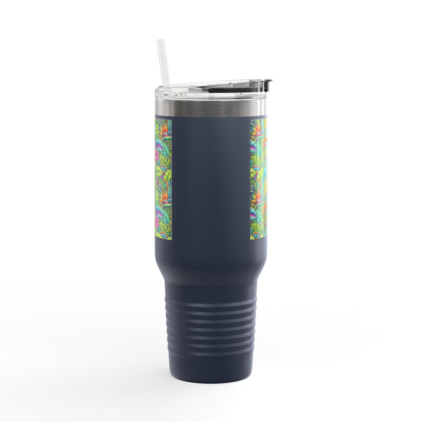 Insulated Travel Mug, 40oz / Rainforest Blooms - Perfect for Outdoor Adventures