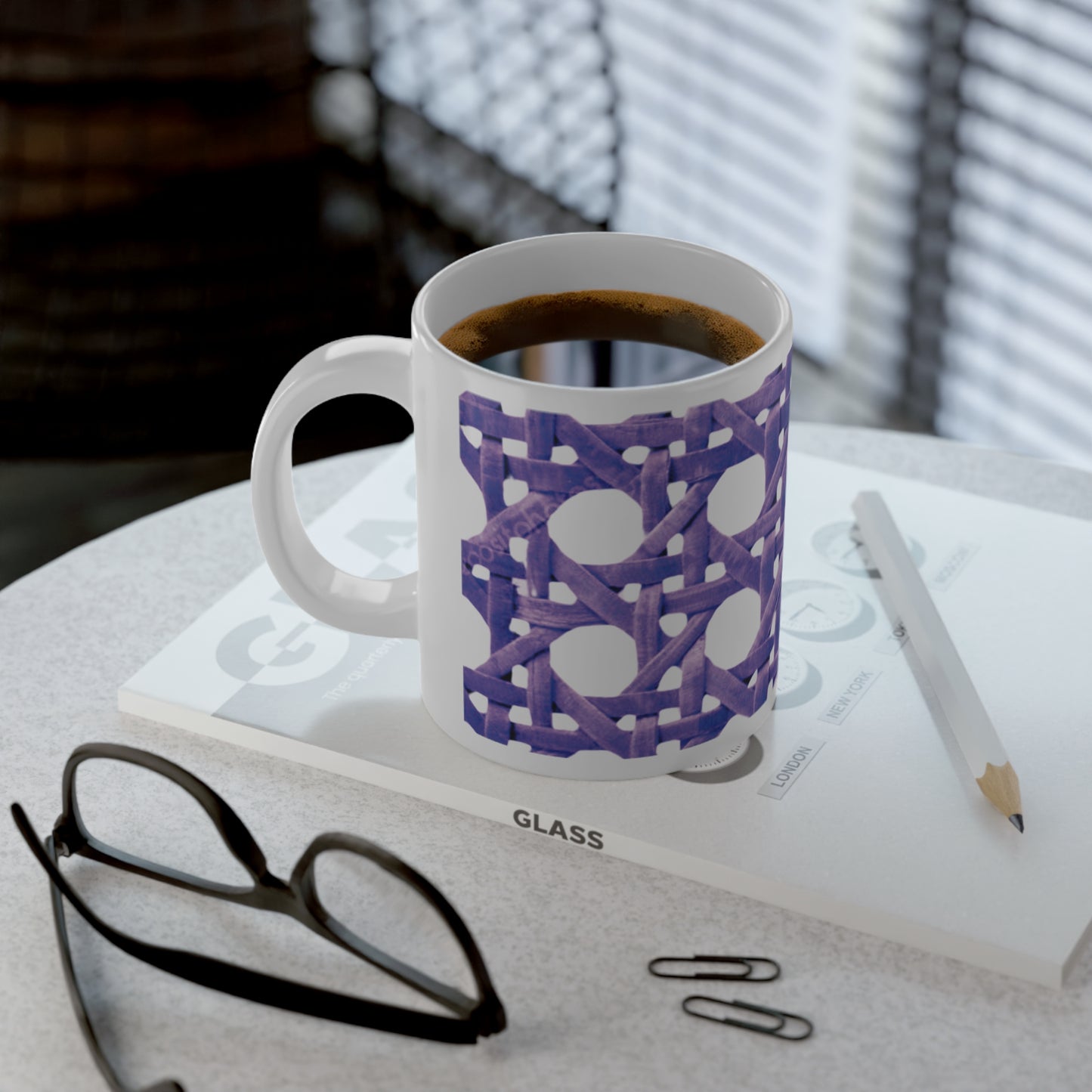 Jumbo Mug, 20oz, Chair Wicker Amethyst | Tropical Coffee Cup