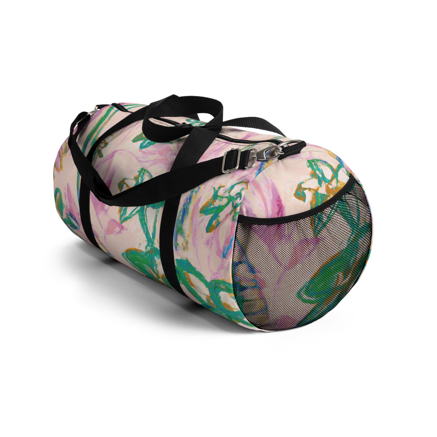 Tropical Rainforest Duffel Bag - Perfect for Travel and Gym / Tropical Doodles, Pink