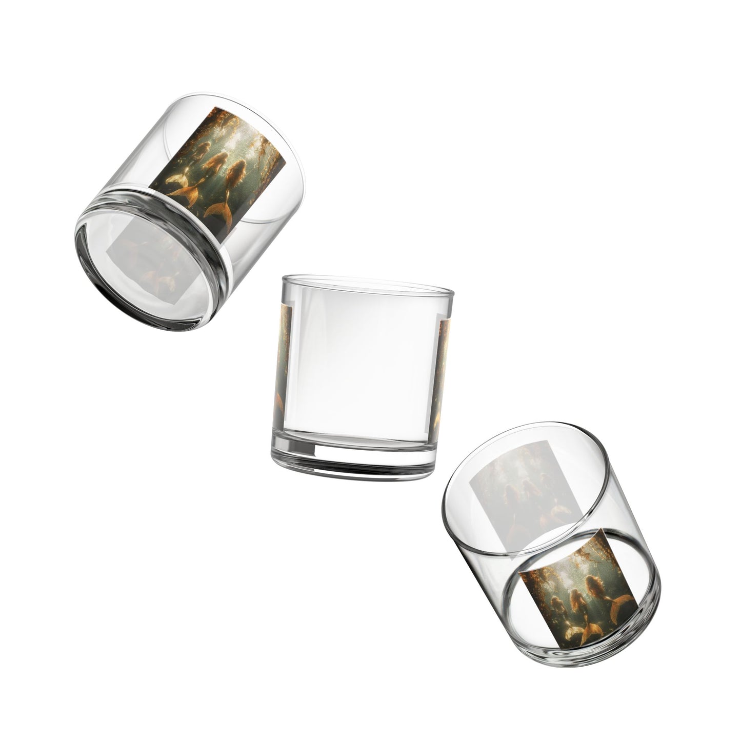 Rocks Glass, 10oz - Three Mermaid Sisters