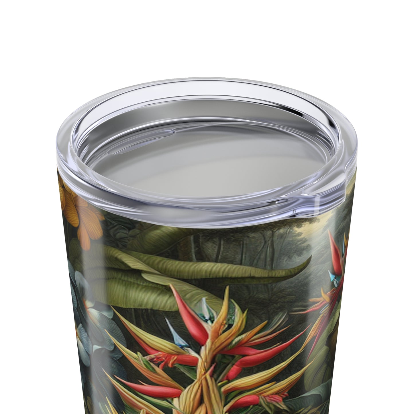 20oz Tropical Glossy Tumbler, Stainless Steel / Rainforest Rabbit Outing