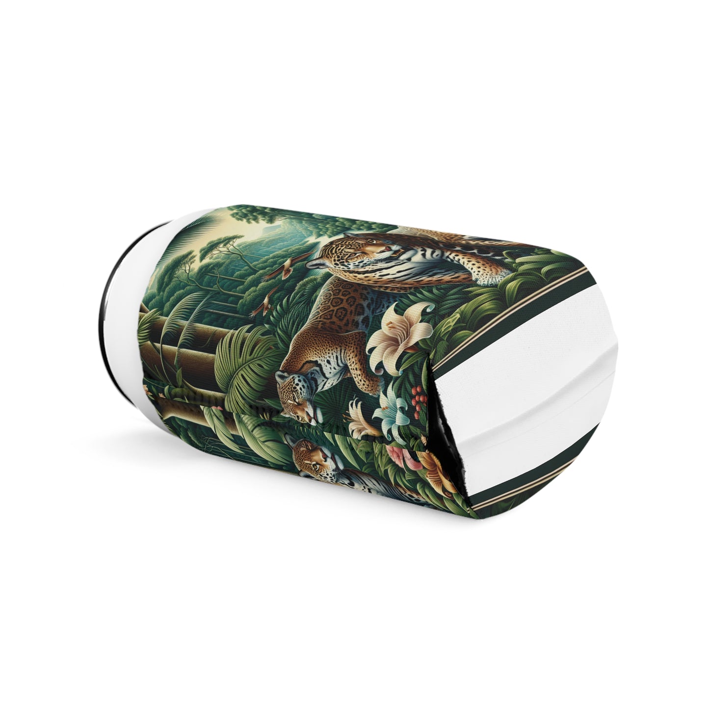 Jungle Jaguars Can Cooler Sleeve - Perfect for Outdoor Picnics
