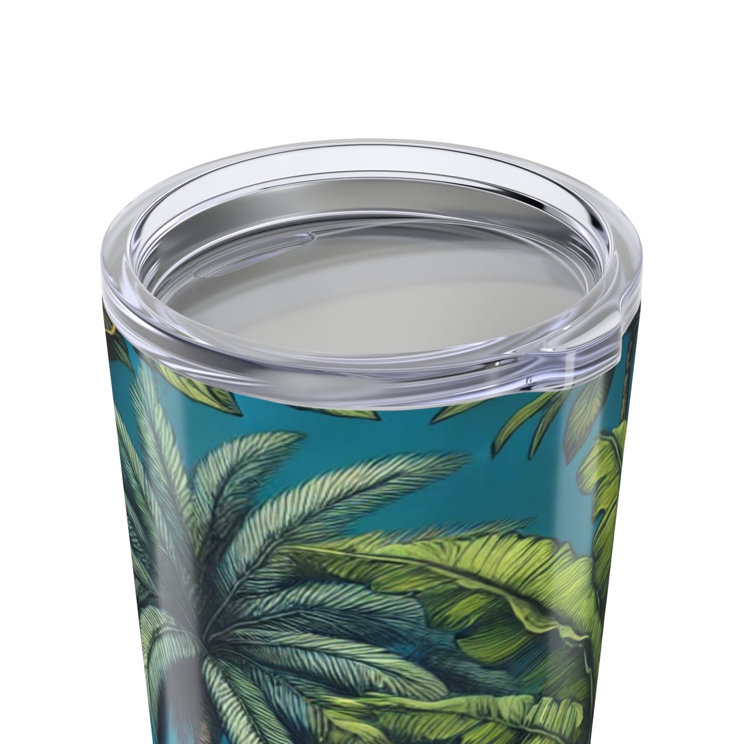 20oz Tropical Glossy Tumbler, Stainless Steel / Tropical Fruit Blue