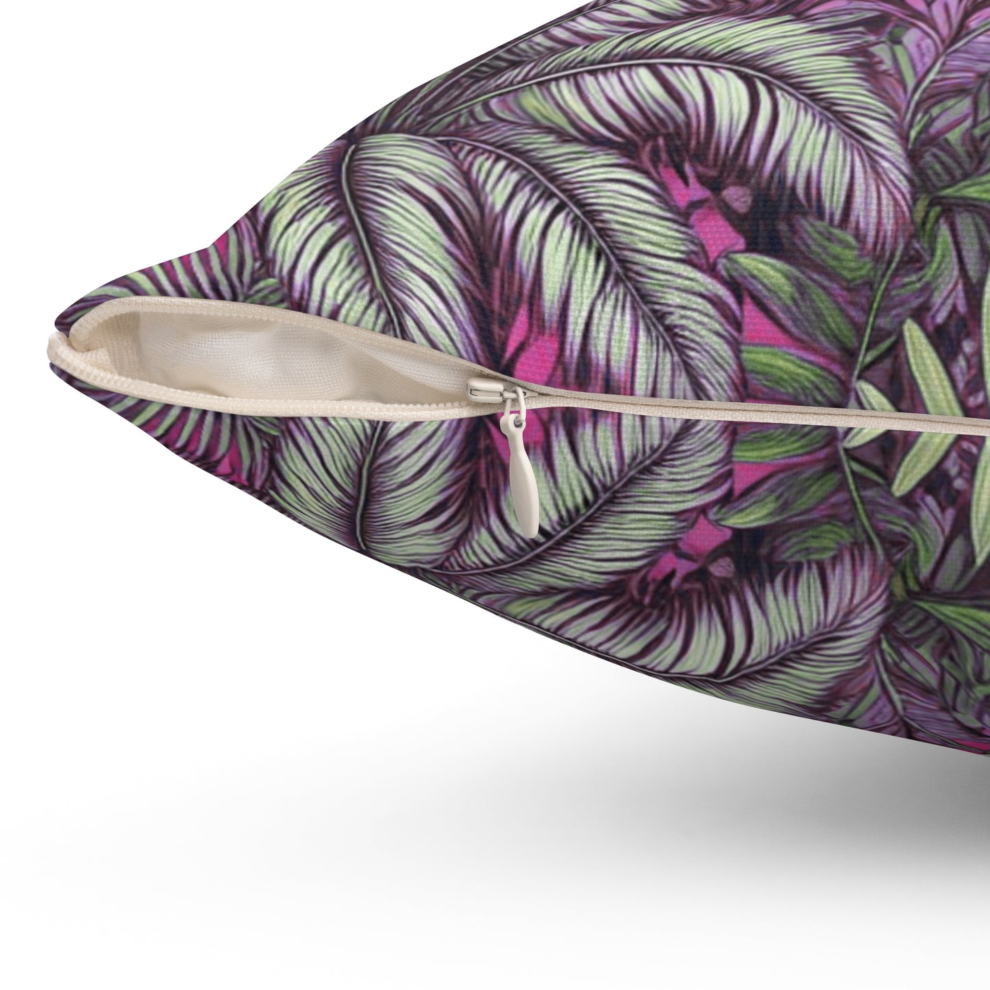 Decorative Pillow - Accent Cushion, 4 Sizes / Tropical Fruit, Hot Pink