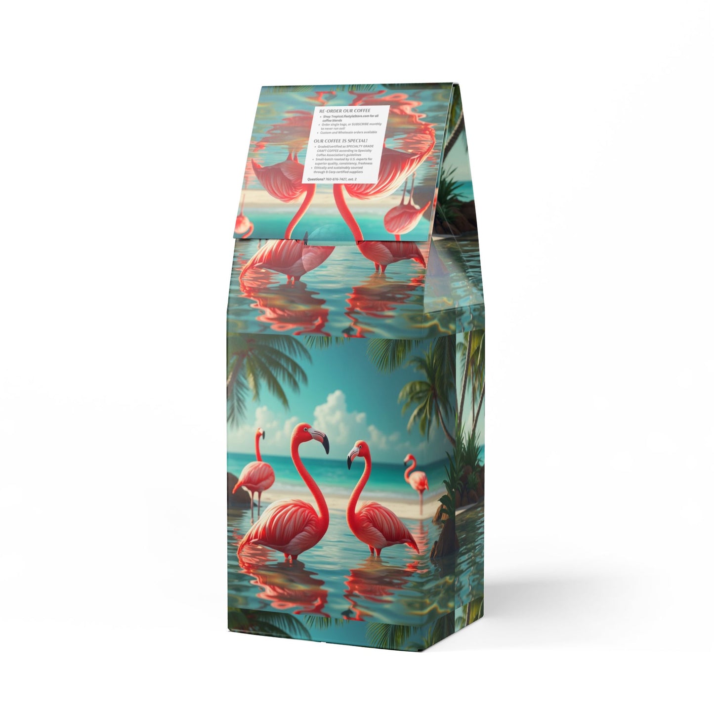 Cocoa Palms Blend™ (Medium-Dark Roast) Specialty Grade Craft Coffee / Flamingo Morning Dip