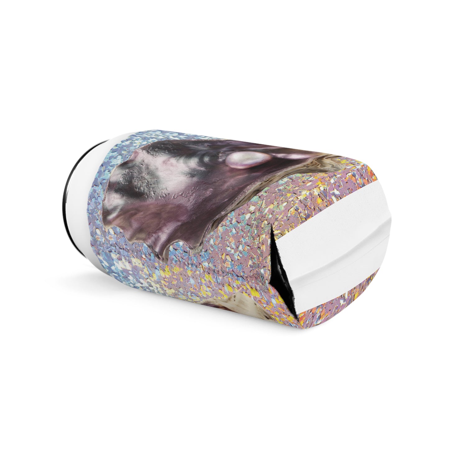 Disco FW Lavender Pearl Oyster Can Cooler Sleeve - Perfect for Outdoor Picnics