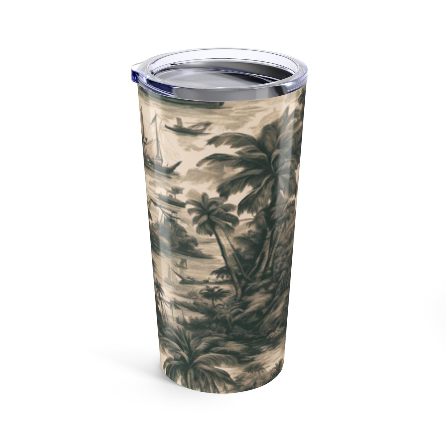 Tumbler 20oz -Tropical Toile, Black