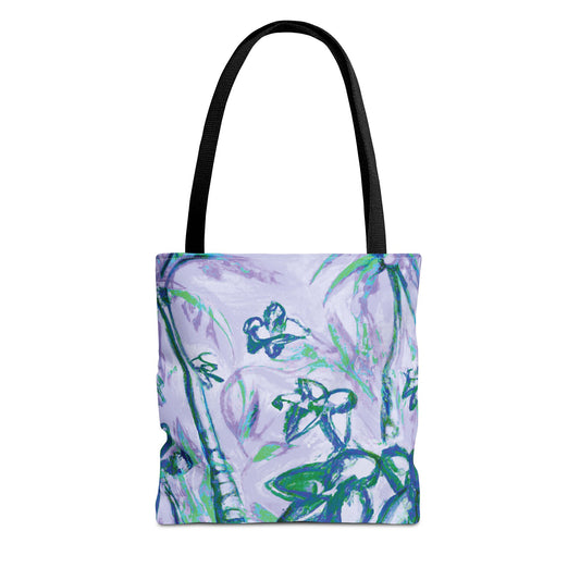 Tropical Doodles/Lilac Tote Bag - 3 Sizes
