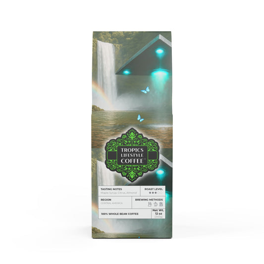 Palm Harvest Blend™ (Medium Roast) Specialty Grade Craft Coffee / UFO and Waterfall