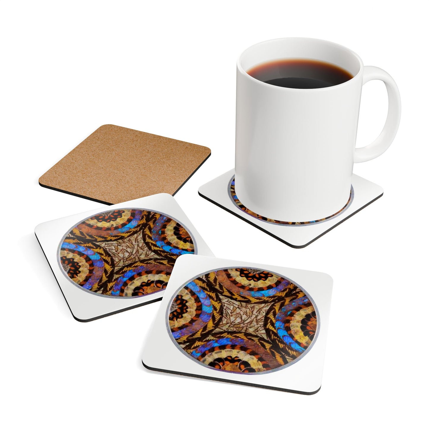 Coaster Set - Real Butterfly Wing Plate #3