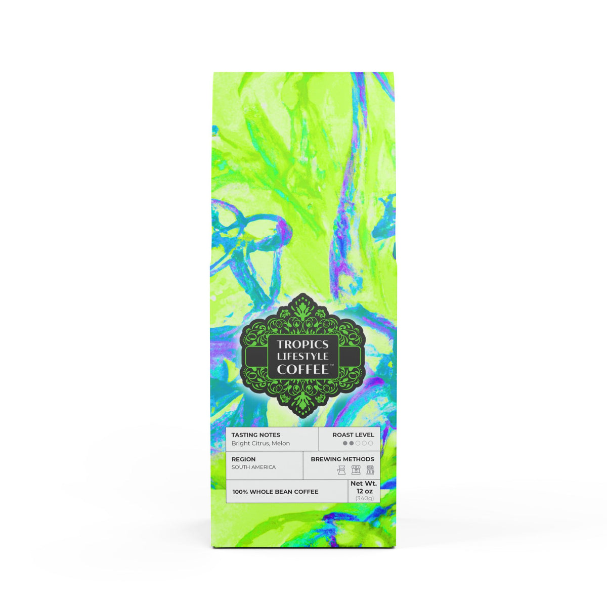 Golden Sands Single Origin™ Coffee (Light-Medium Roast) Specialty Grade / Tropical Doodles, Lime