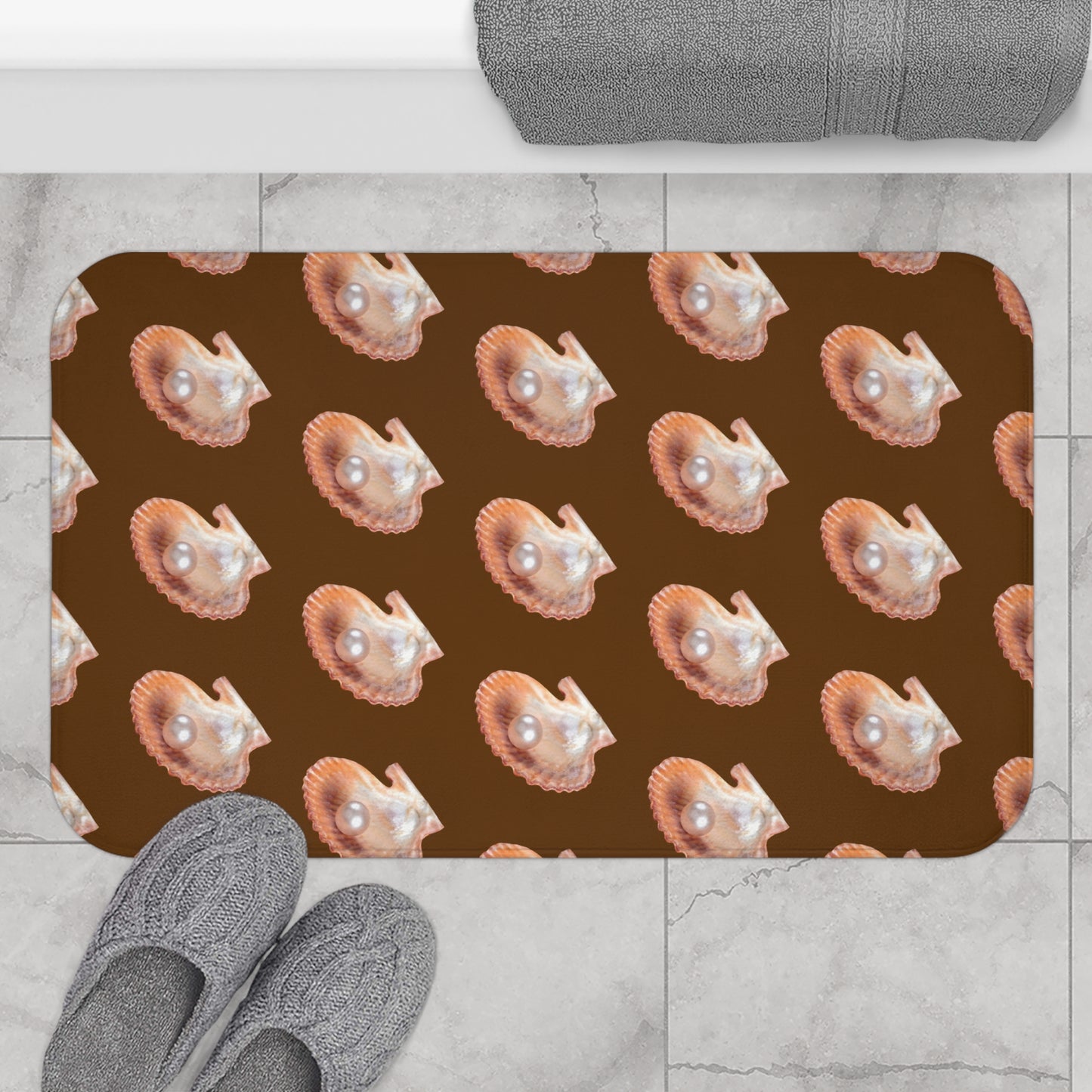 Lavender Freshwater Pearl Bath Mat/Brown, 2 Sizes - Tropical Vibes for Home Decor