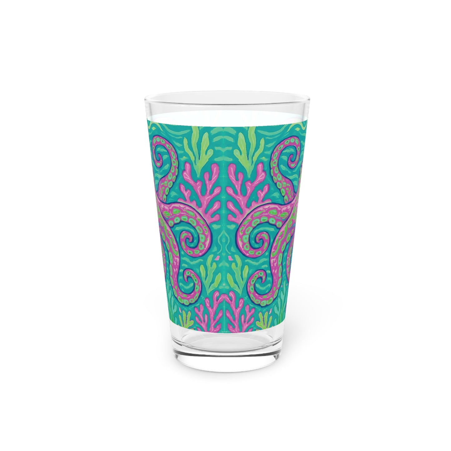 Pint Glass, 16oz - Octopus Kraken Joe, Purple Gamma