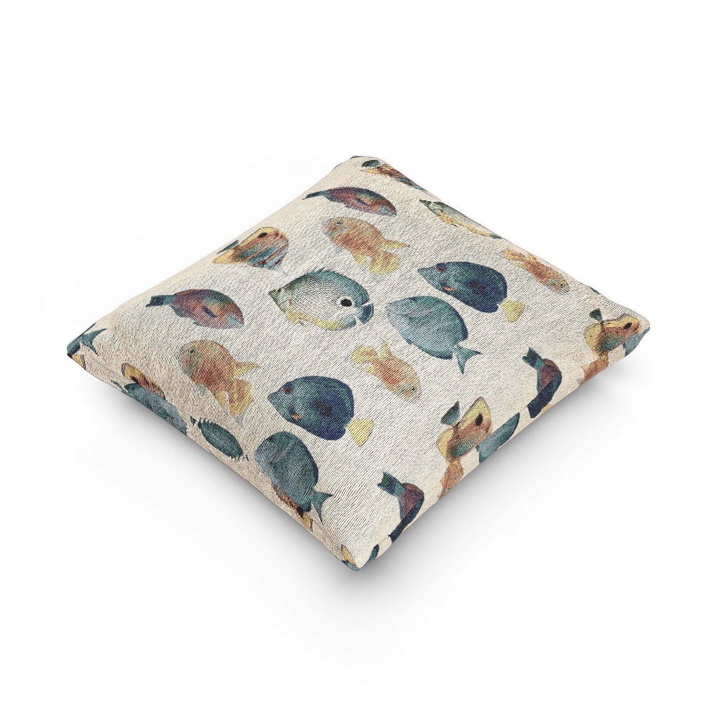 Woven Pillow, 17"W x 18"L ~ School of Fish