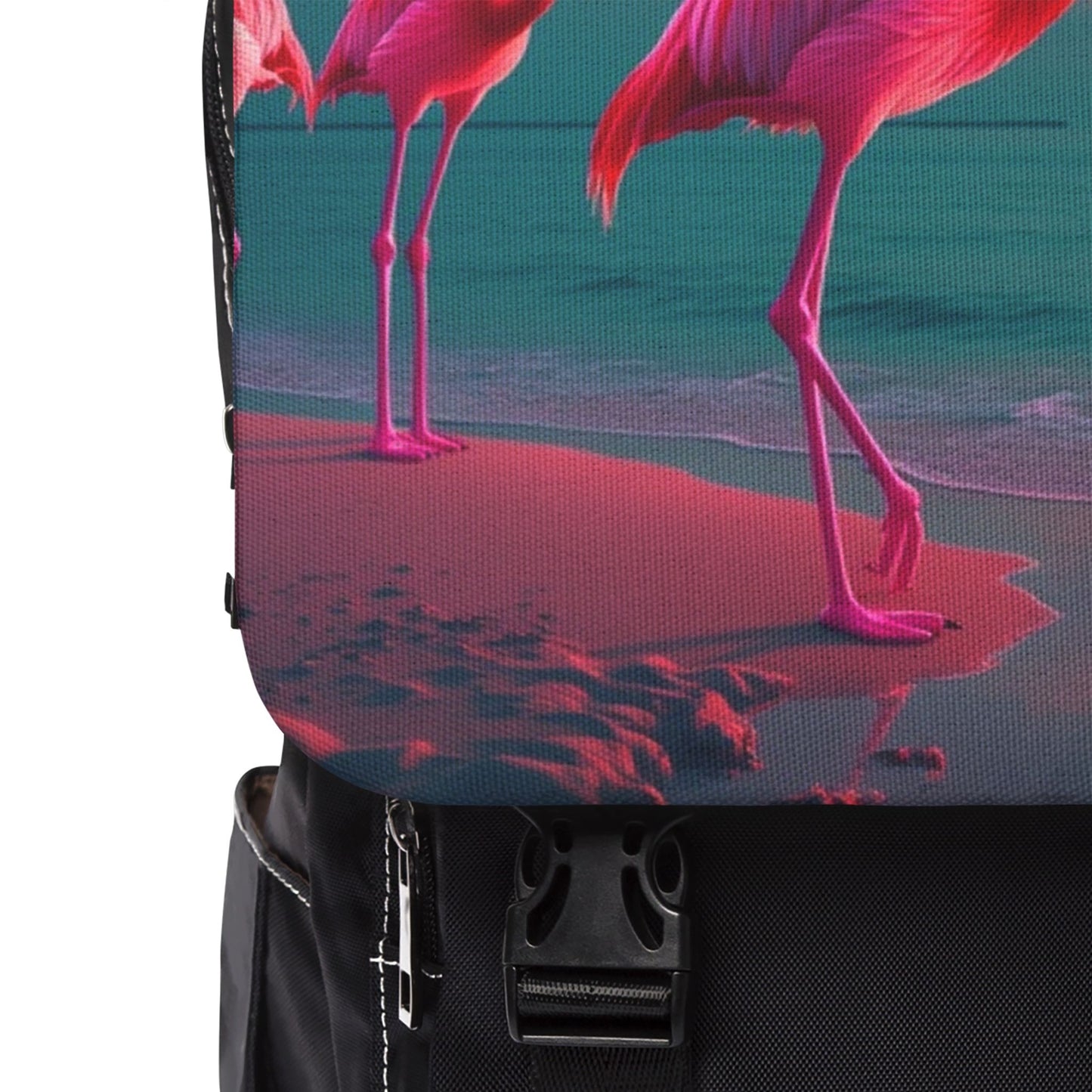 Neon Night Flamingos Casual Backpack - Perfect for Everyday Adventures