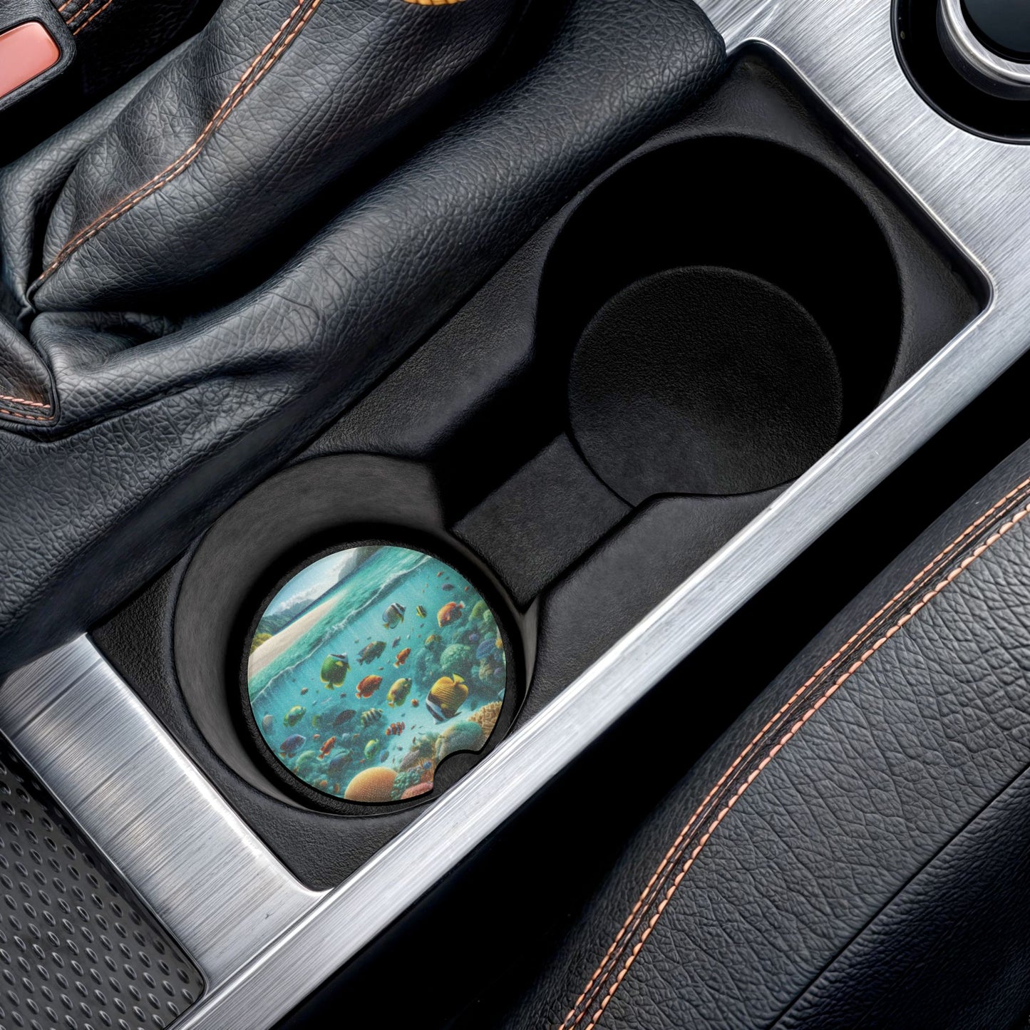 Soapstone Car Coaster - Tropical Fish