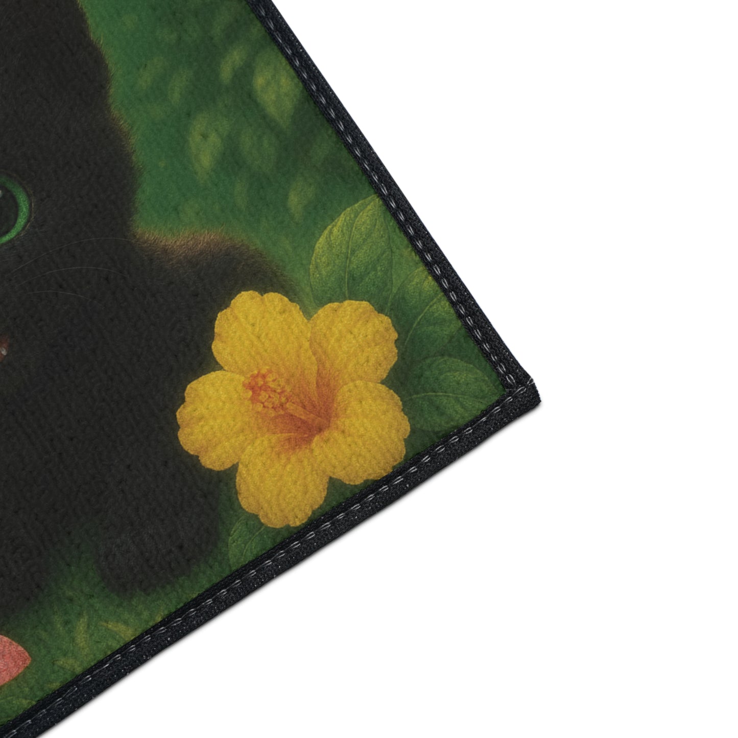 Heavy Duty Floor Mat, 5 Sizes – Tropical Area Rug for Home Décor / Baby Black Panthers