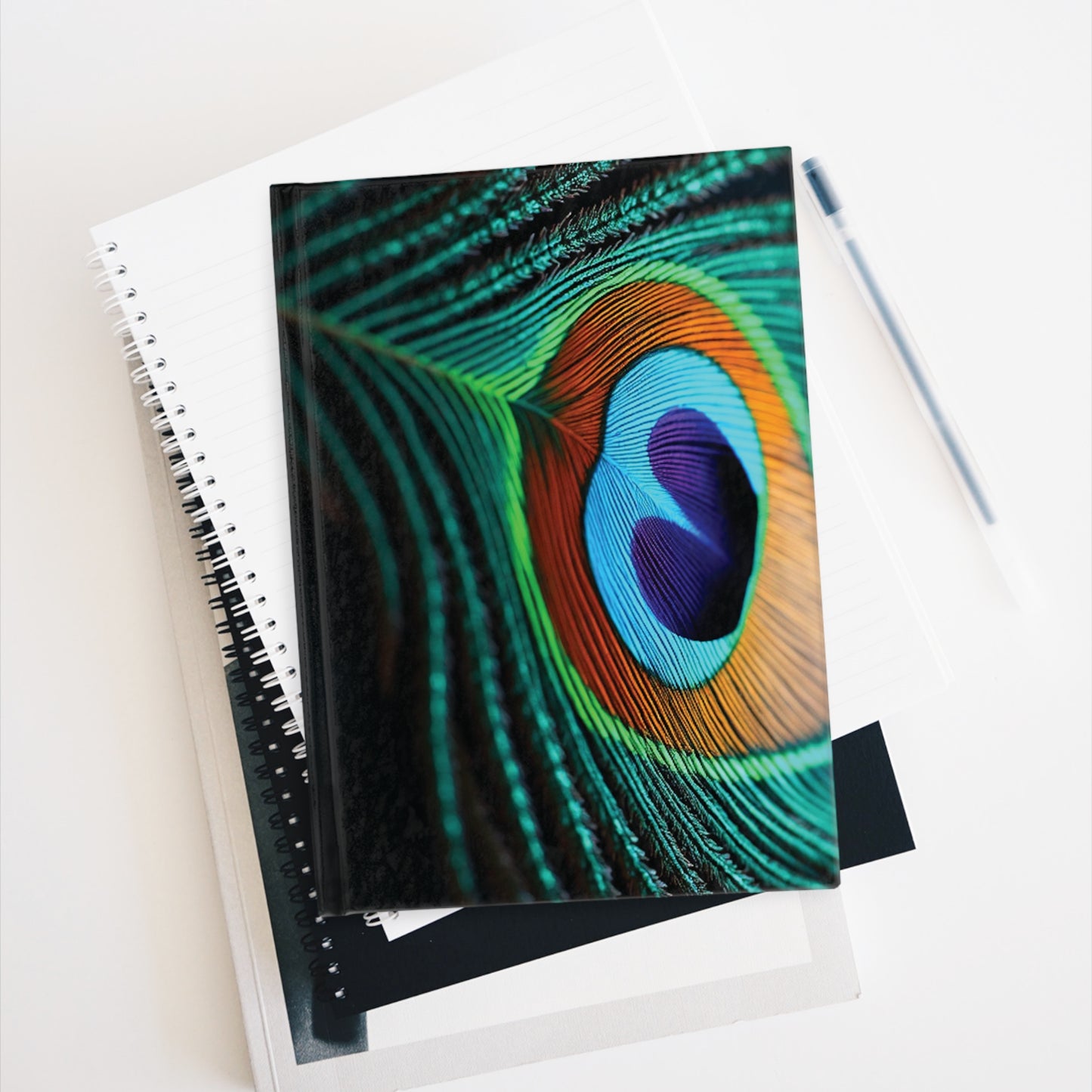 Peacock Eye / Turquoise 5" x 7" Journal, Tropical