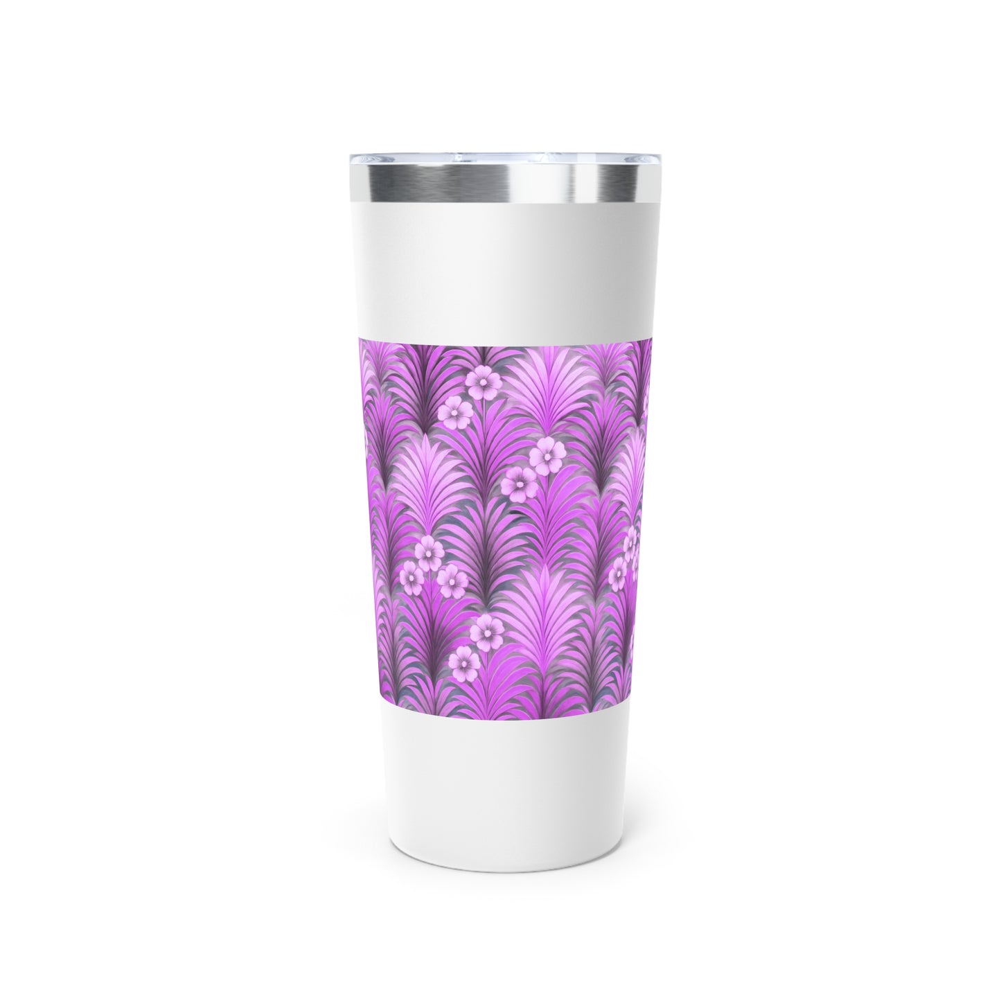 Copper Vacuum Insulated Tumbler, 22oz - Sunrise Palms/Amethyst
