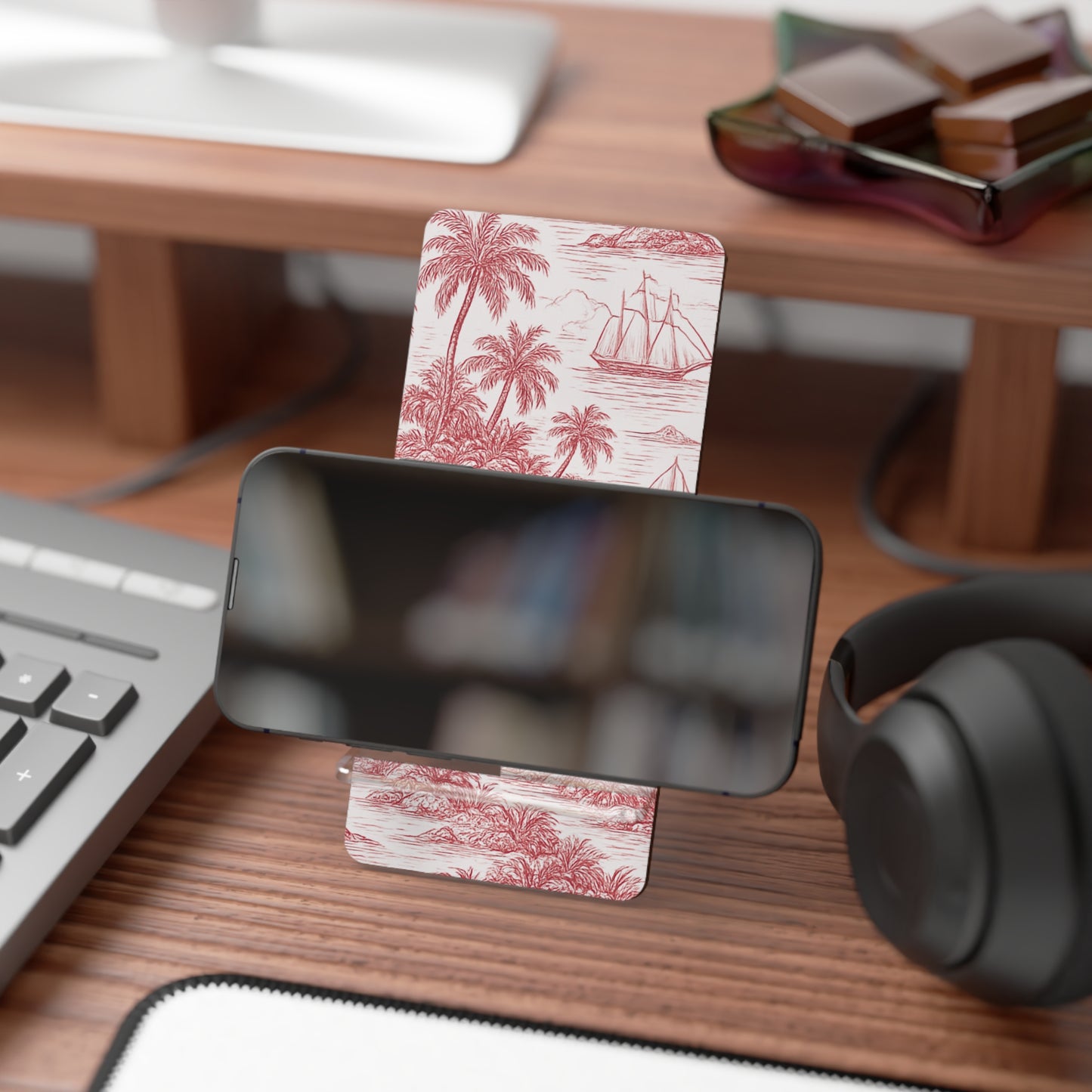 Stylish Smartphone Display Stand - Faraway Toile/Red