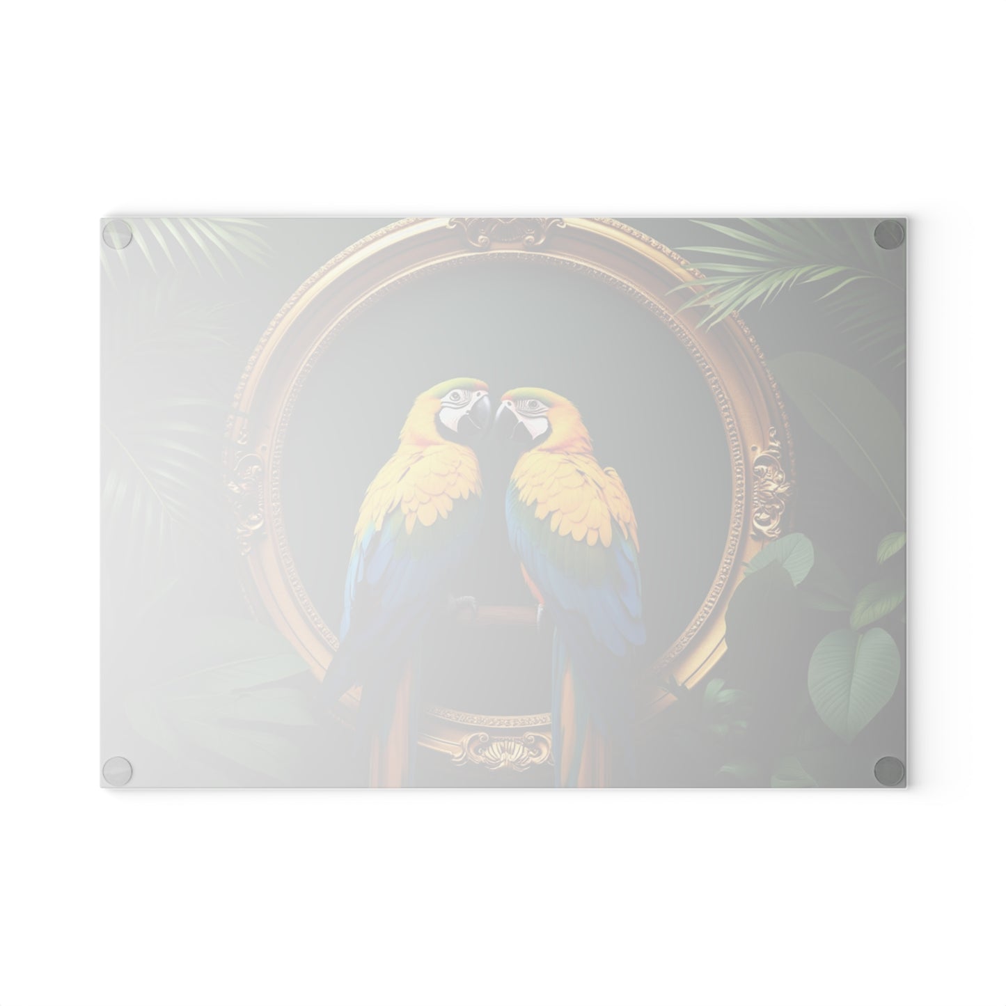 Glass Cutting Board, 2 sizes - Framed Pet Macaws