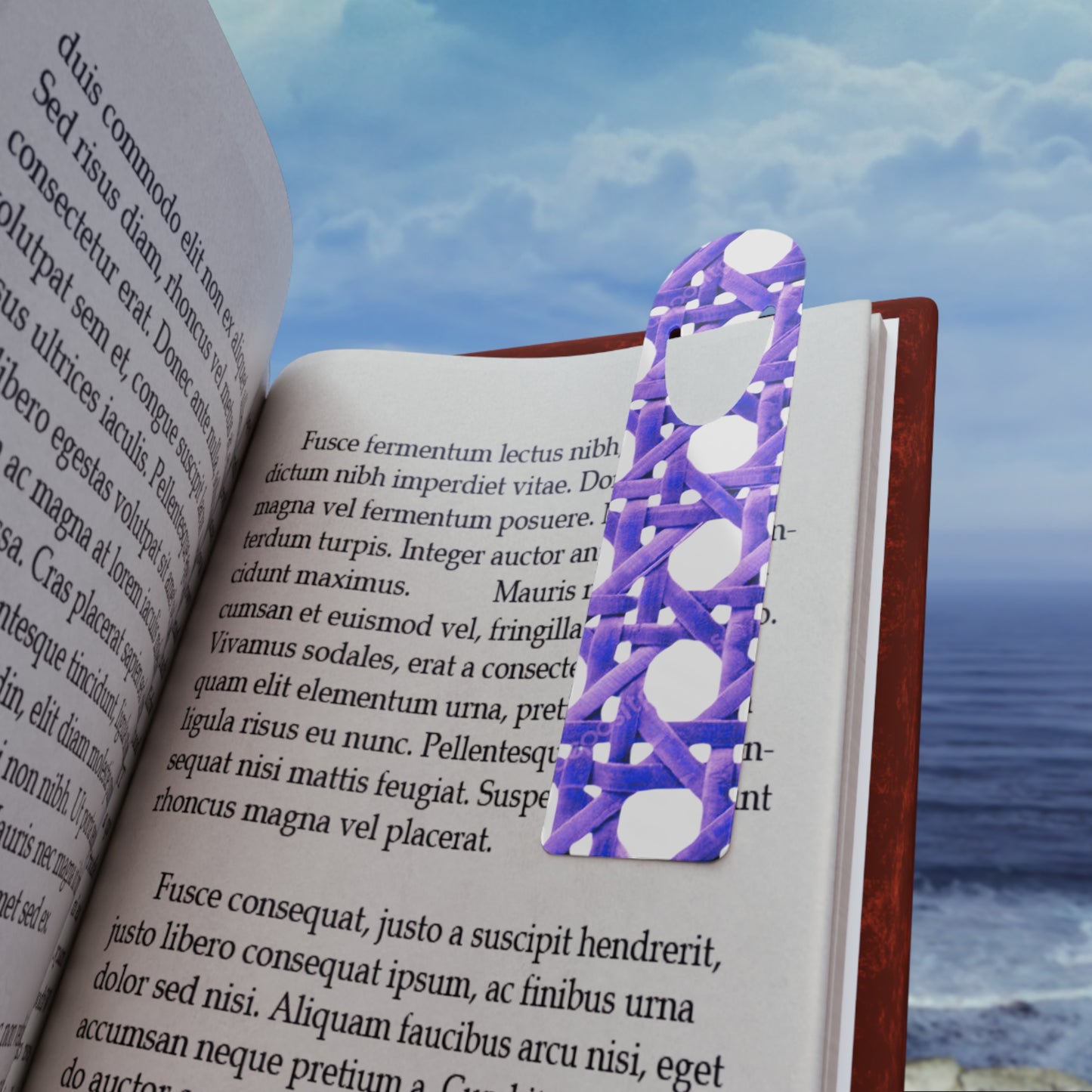 Bookmark - Aluminum, Beach Chair Wicker/Amethyst