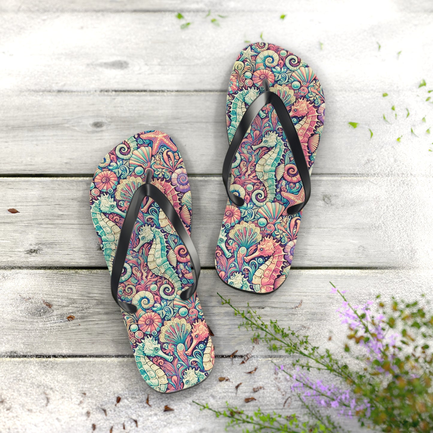 Flip Flops - Seahorses/Retro