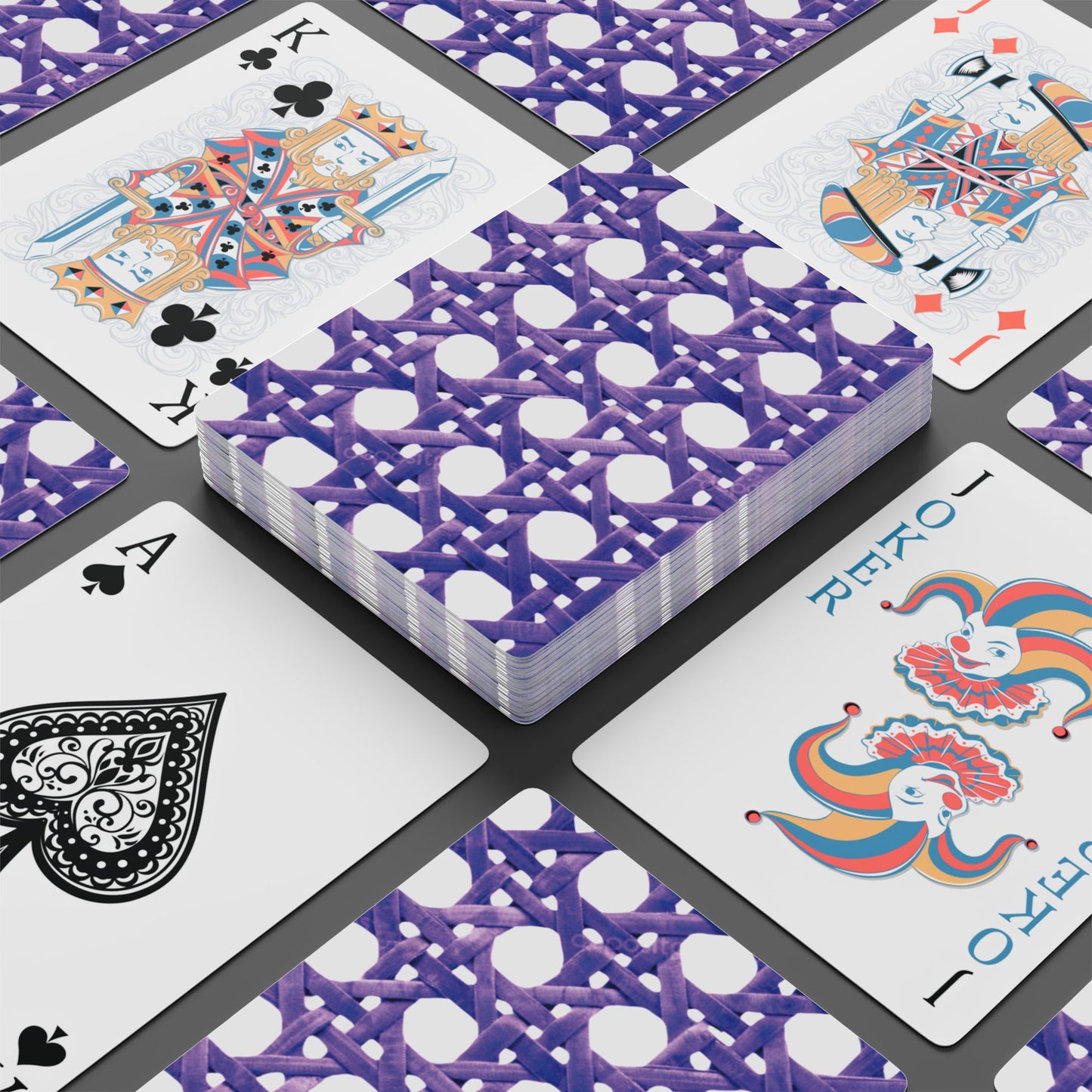 Poker Playing Cards - Beach Chair Wicker/Amethyst