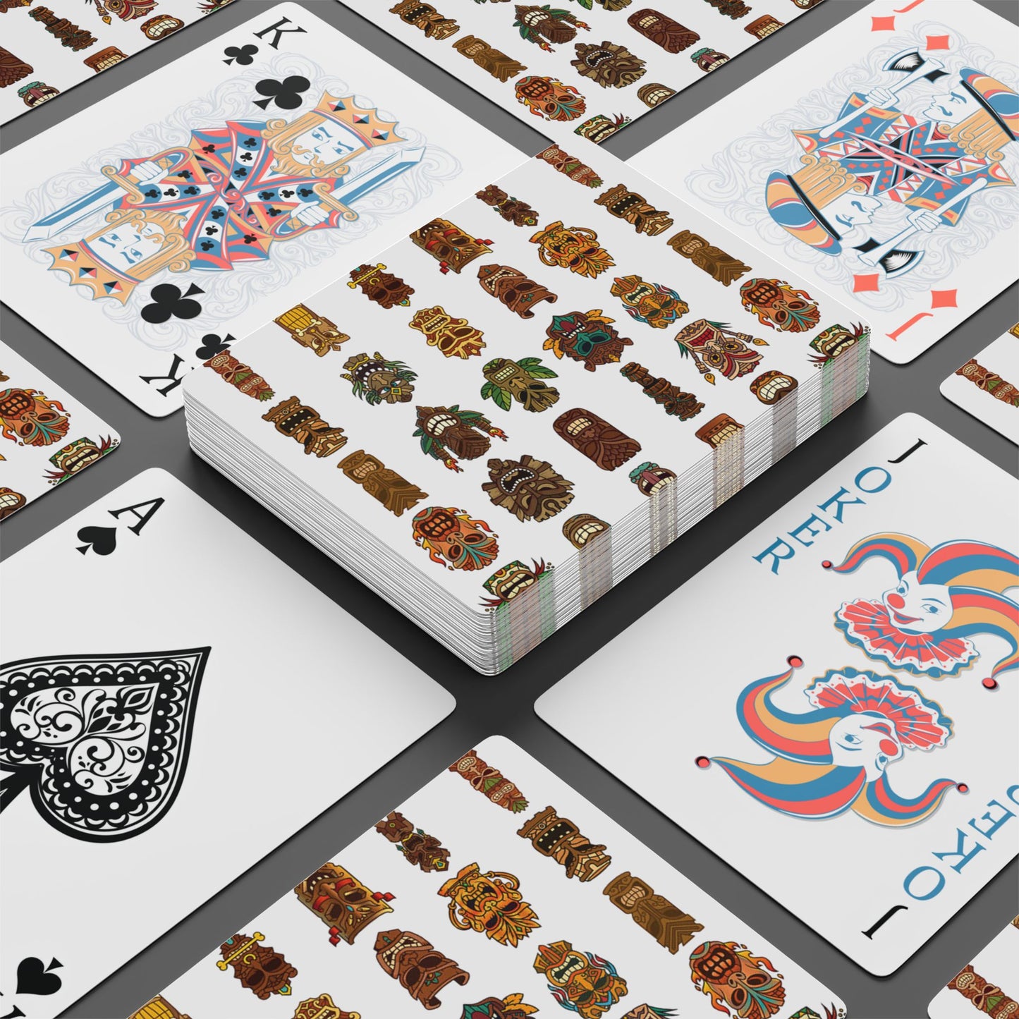 Poker Playing Cards - Tiny Tiki Dudes
