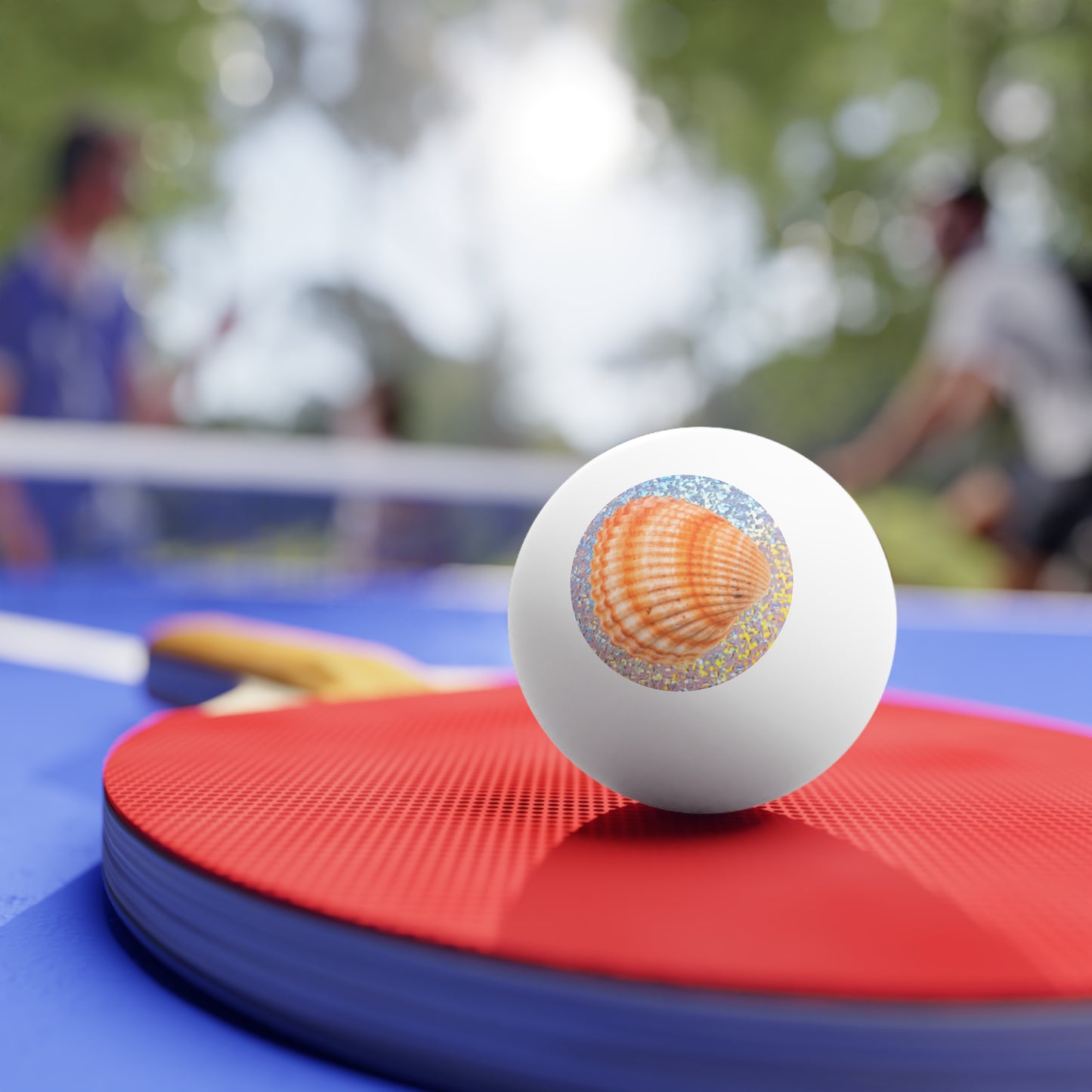 Tropical Paradise Ping Pong Balls - 6 Pack with Disco Orange Scallop