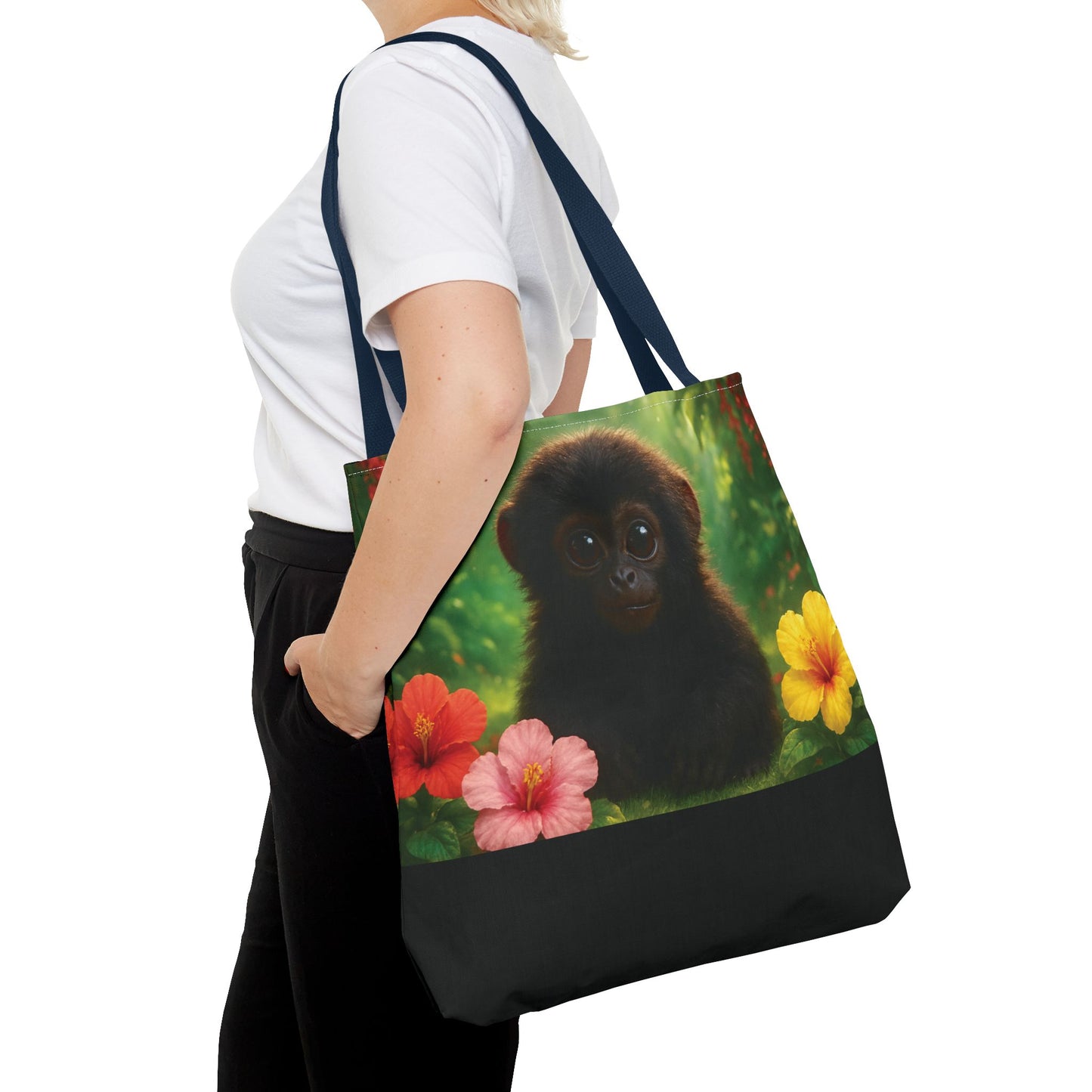 Baby Howler Monkey Trio Tote Bag - 3 Sizes